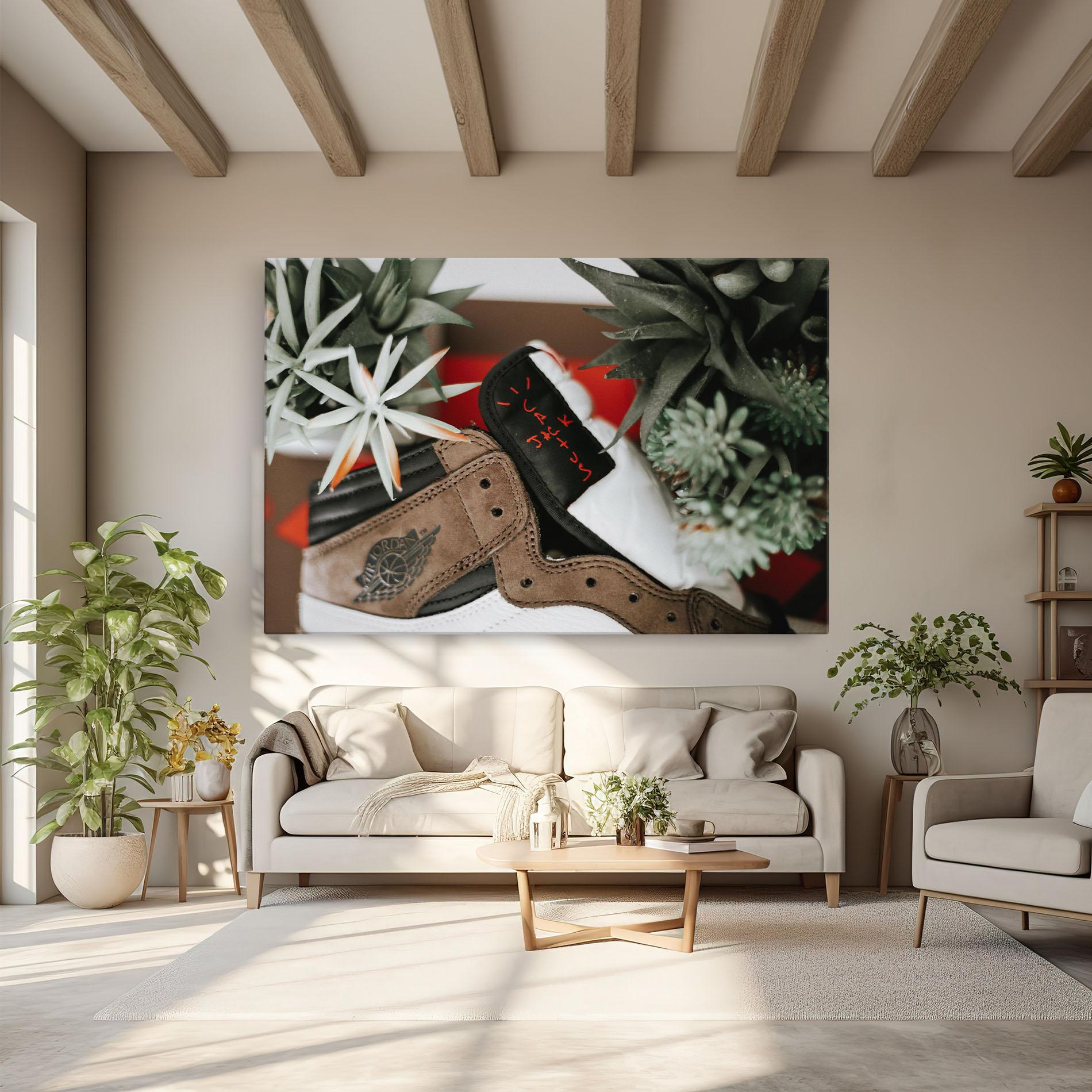 Tablou Canvas Brown Air Jordan mockup 6