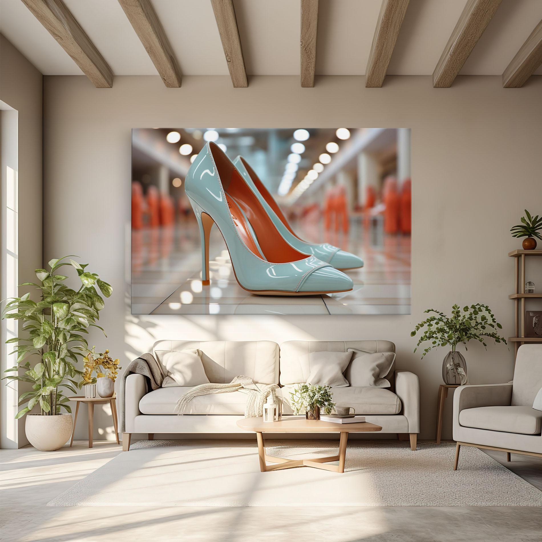 Tablou Canvas Light Blue Heels mockup 6