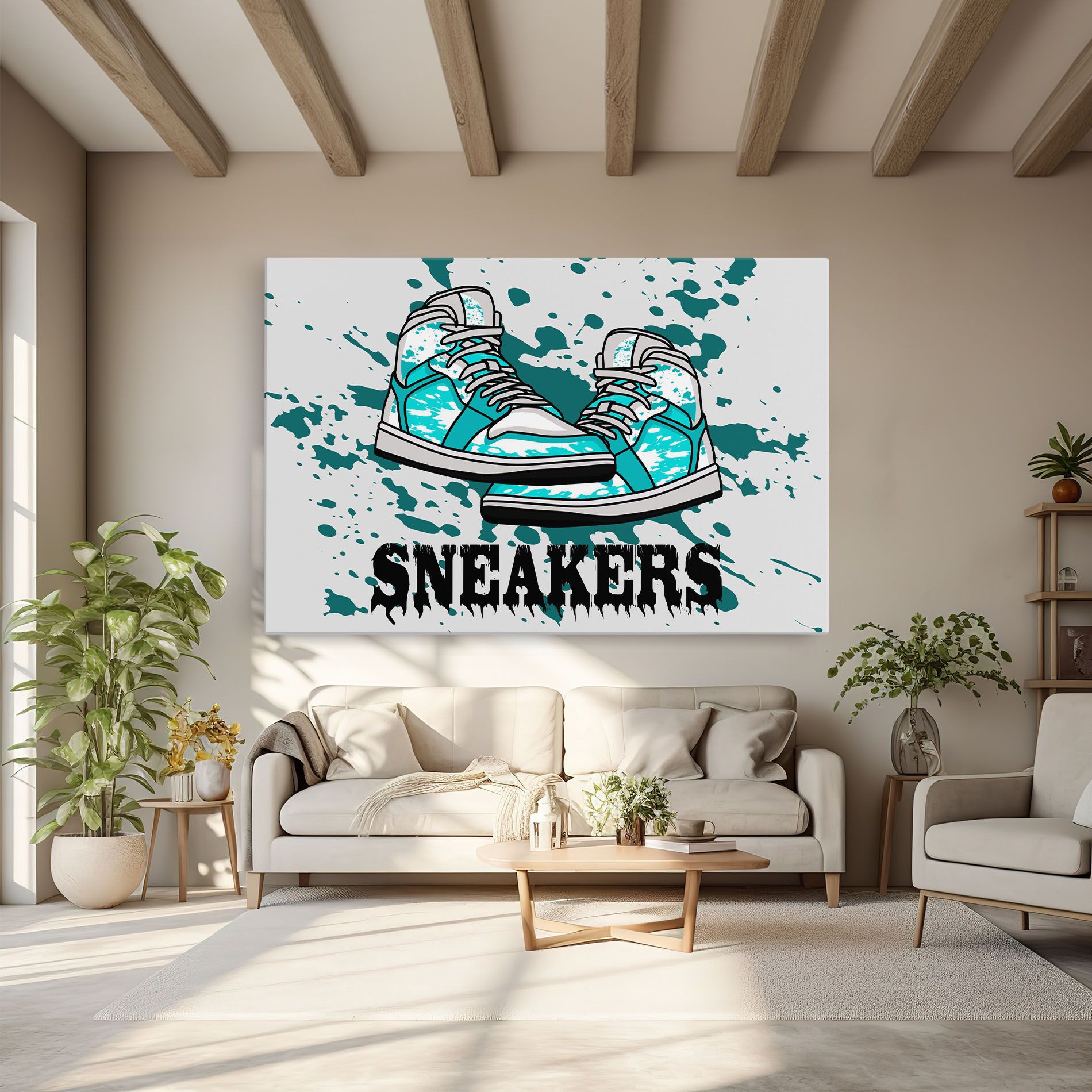 Light Blue Sneakers mockup 6