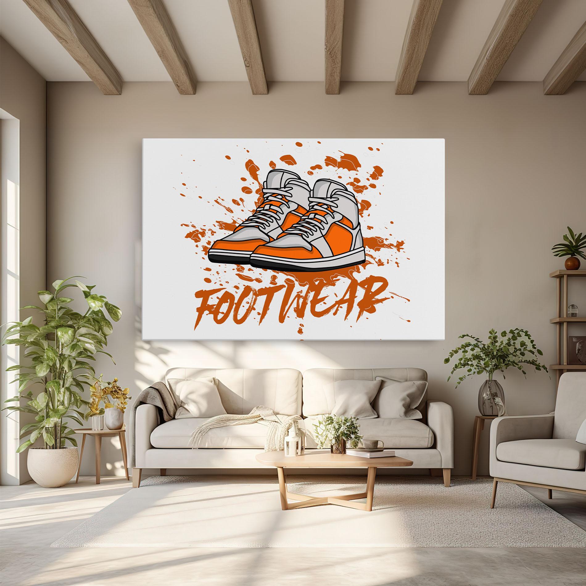 Tablou Canvas Orange Footwear mockup 6