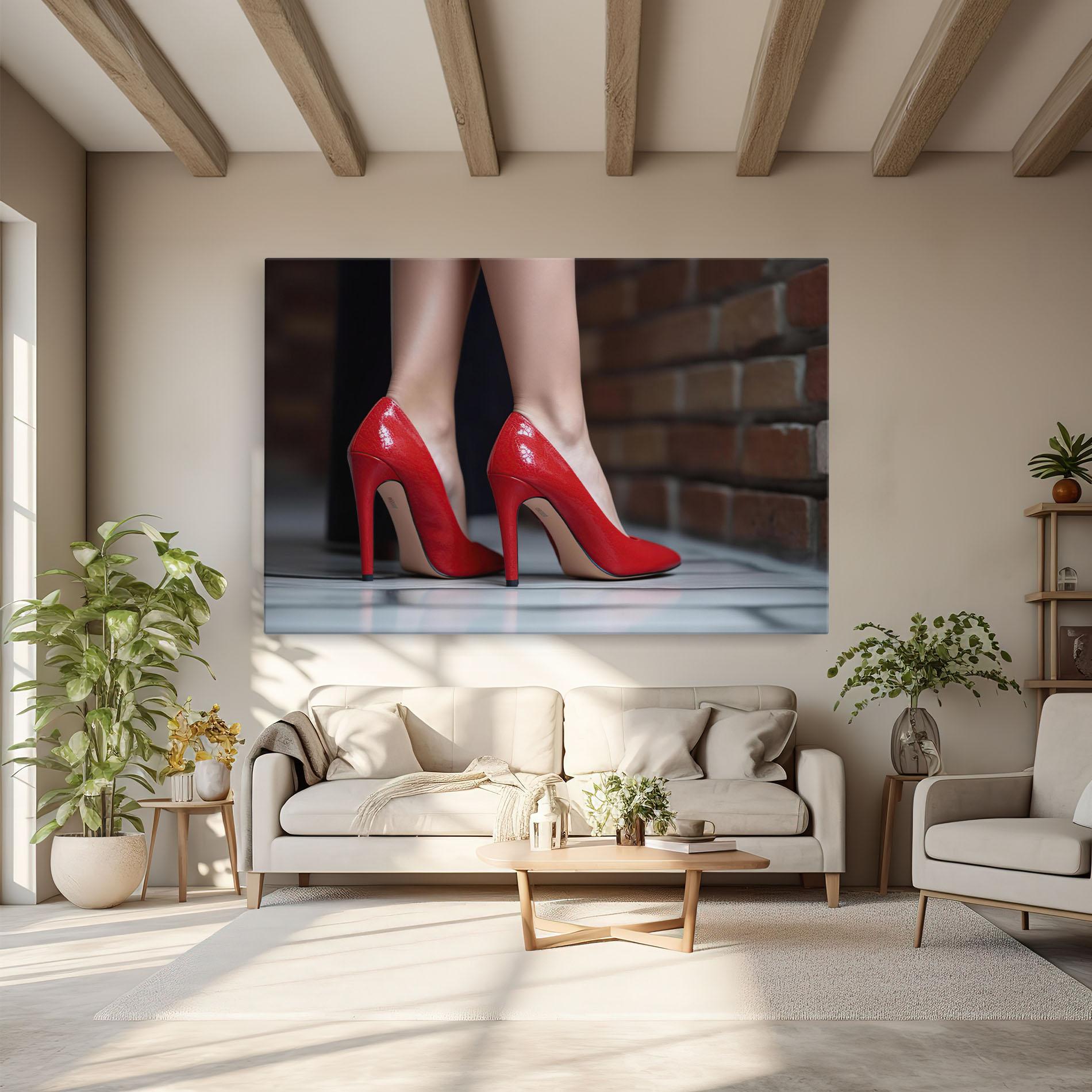 Tablou Canvas Sexy Red Heels mockup 6