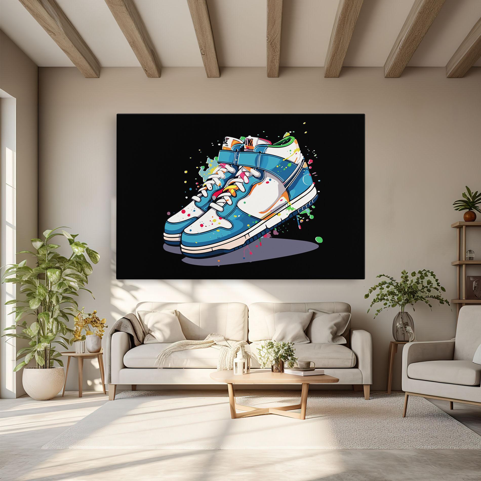 Tablou Canvas Shoes Splash Color mockup 6