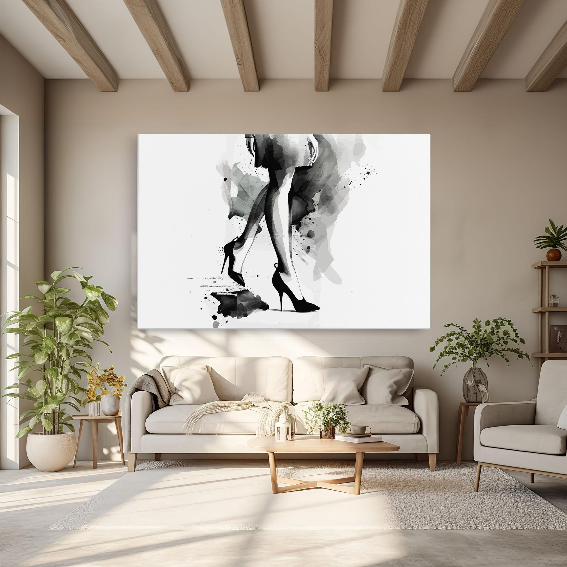 Tablou Canvas Watercolor Shoes mockup 6