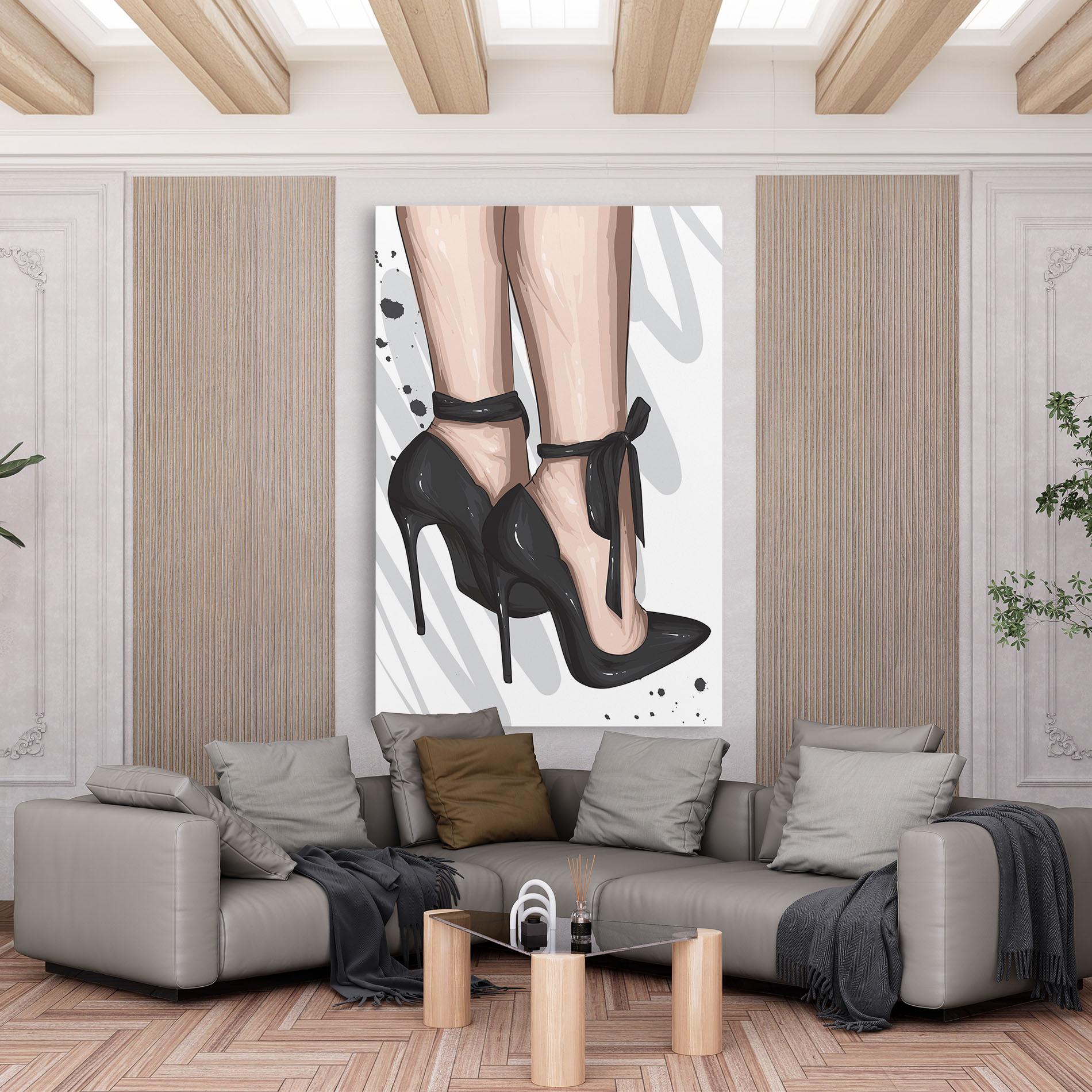 Tablou Canvas Black Woman Shoes mockup 6