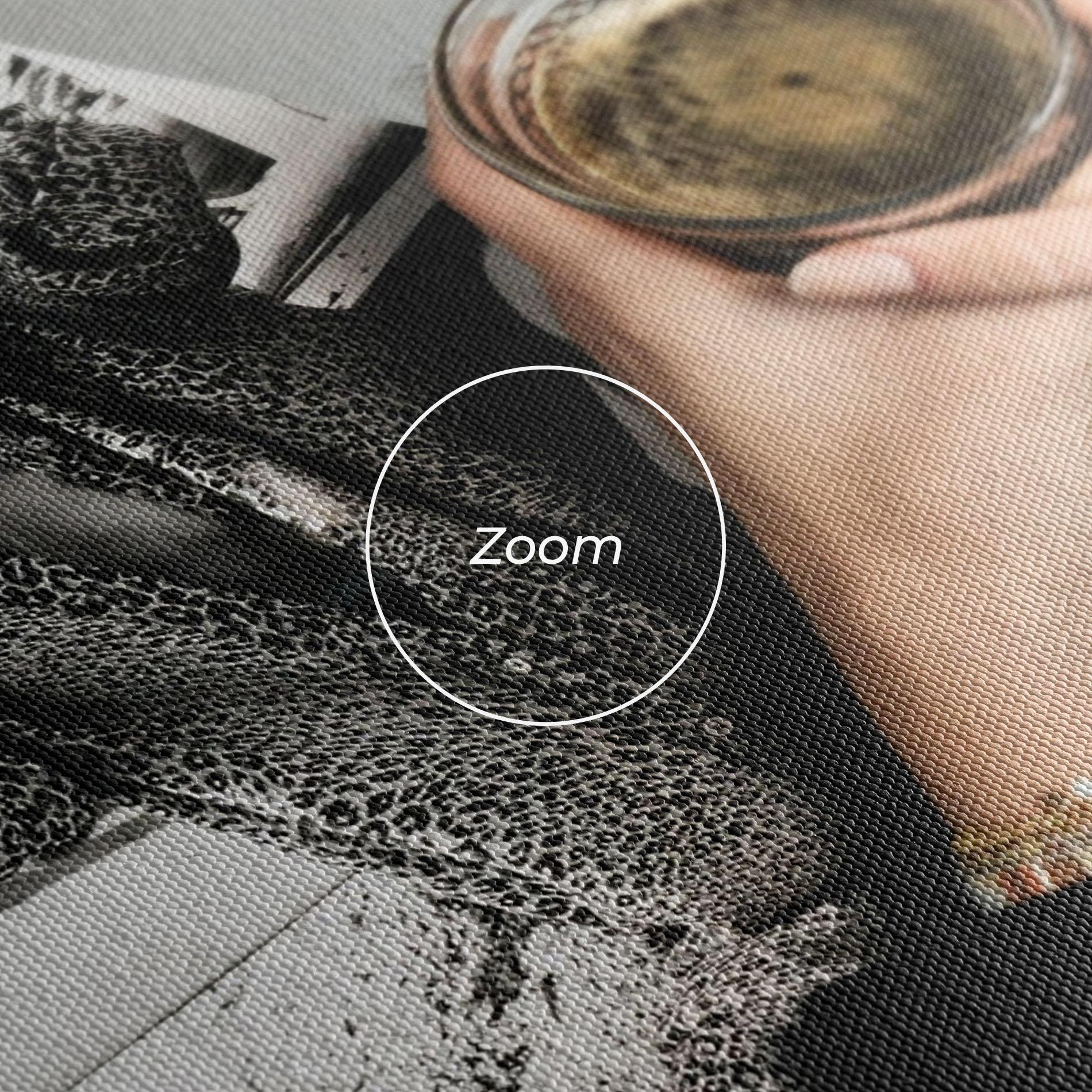 Tablou Canvas Black Shoes Holding Coffee mockup 3