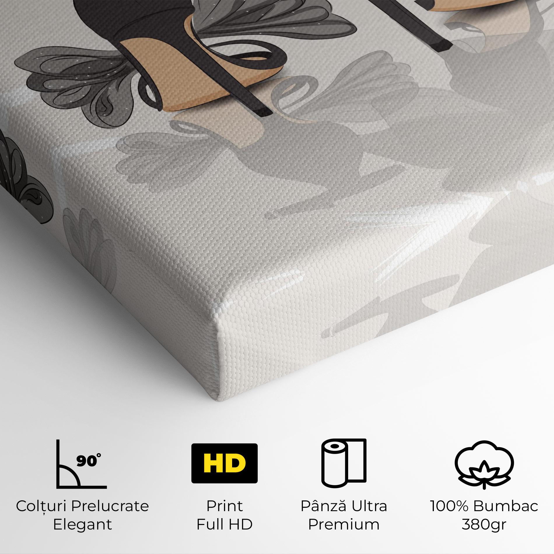 Tablou Canvas Black Bow Heels mockup 4