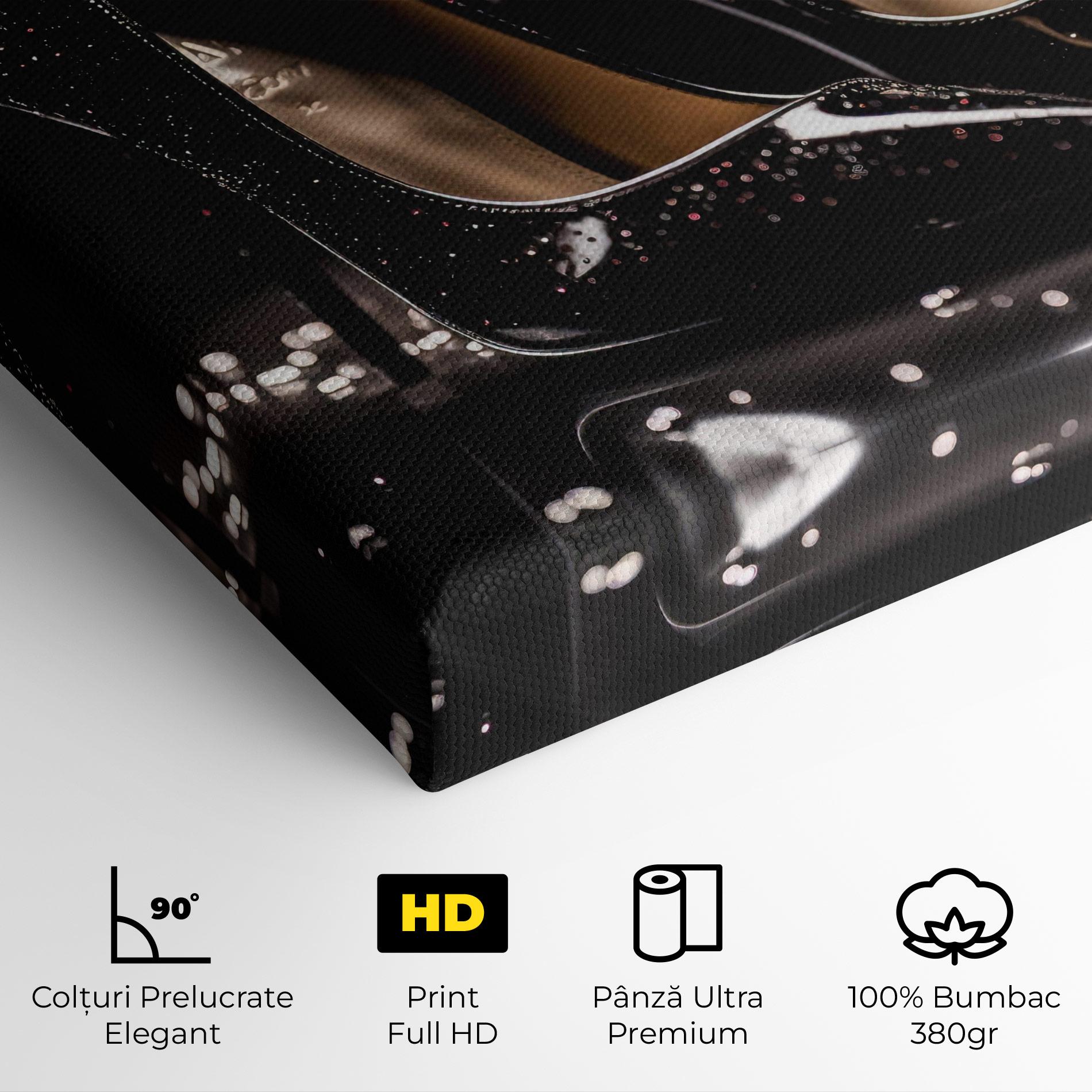 Tablou Canvas Black Leather Shoe mockup 4