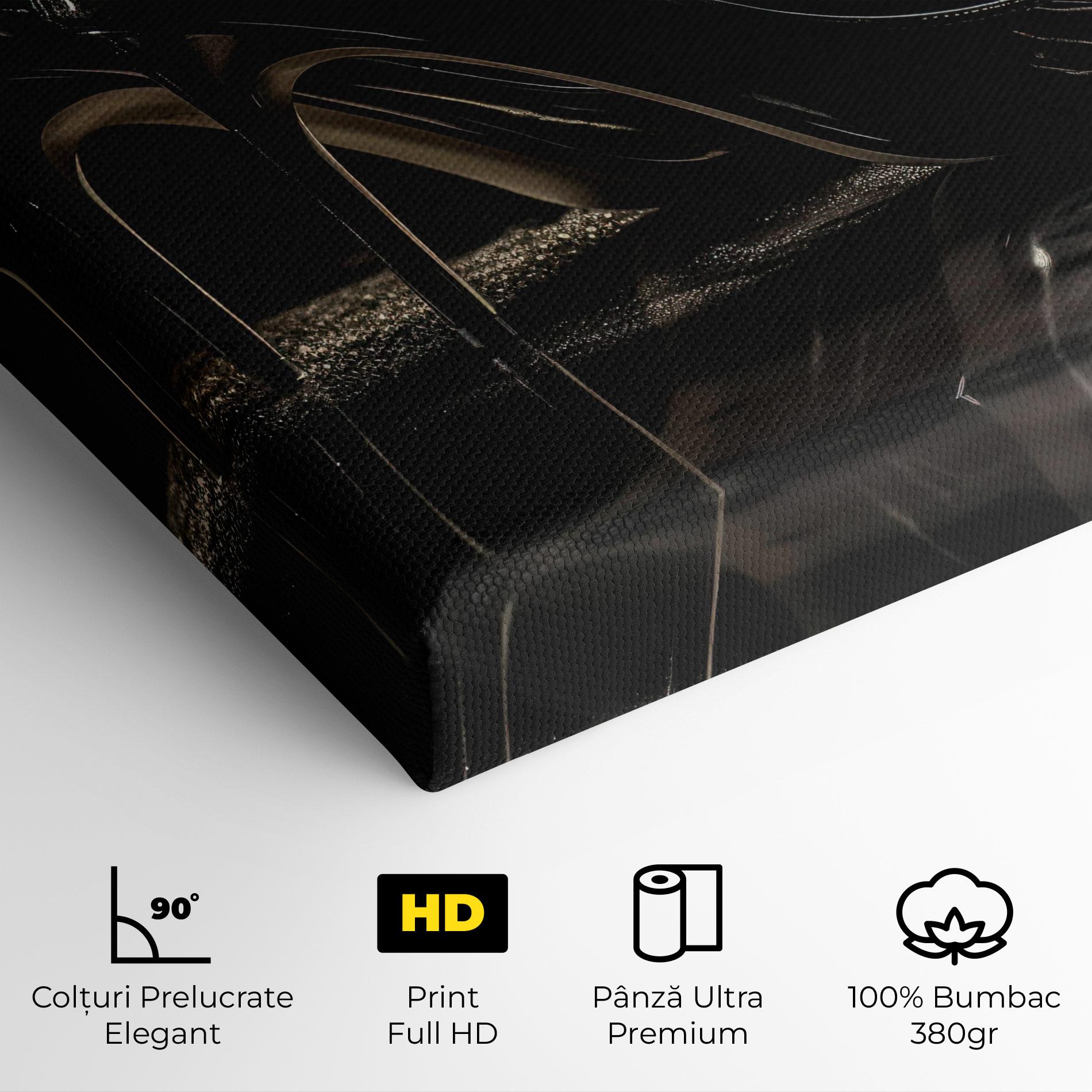 Tablou Canvas Black Leather Shoes mockup 4