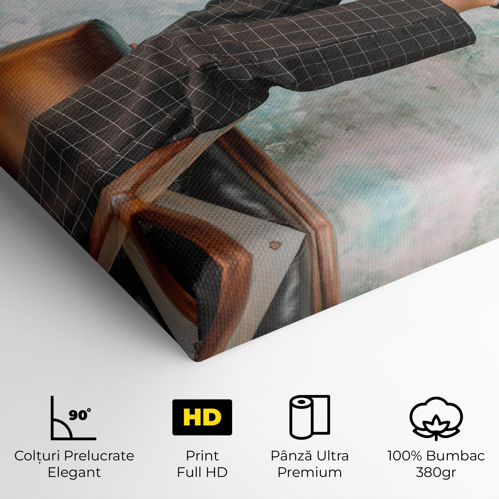 Tablou Canvas Black Shoes On Chair mockup 4