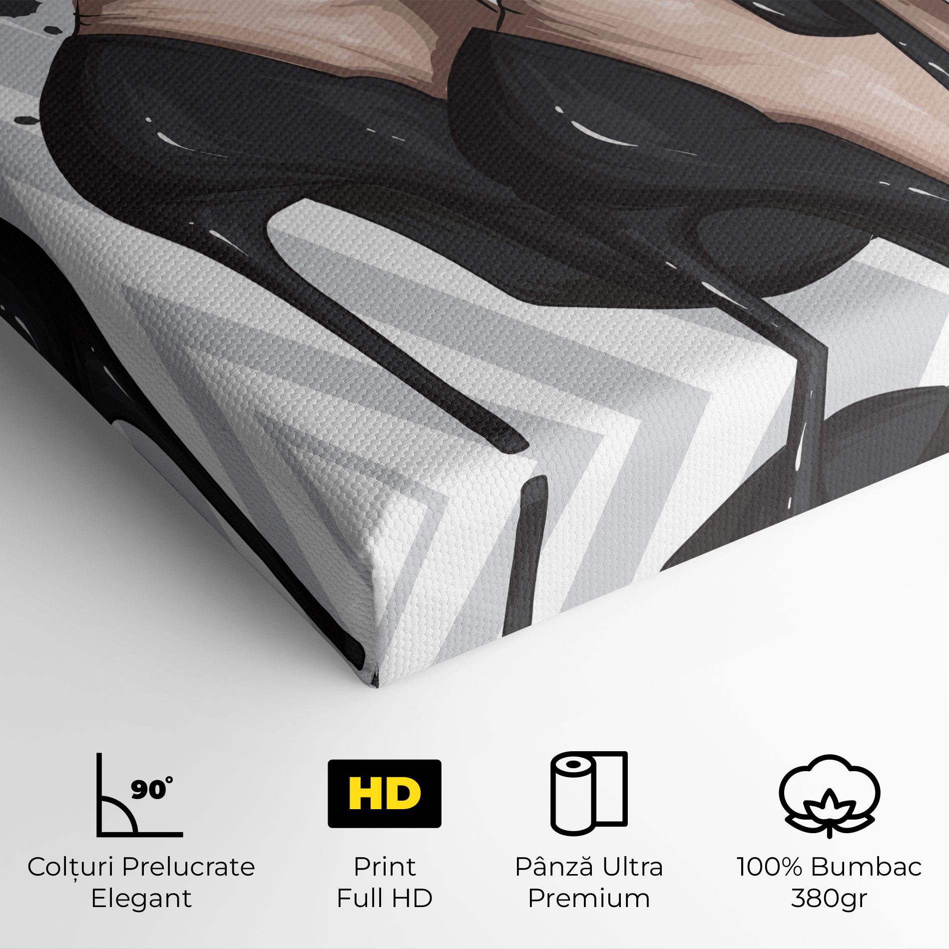 Tablou Canvas Black Woman Shoes mockup 4