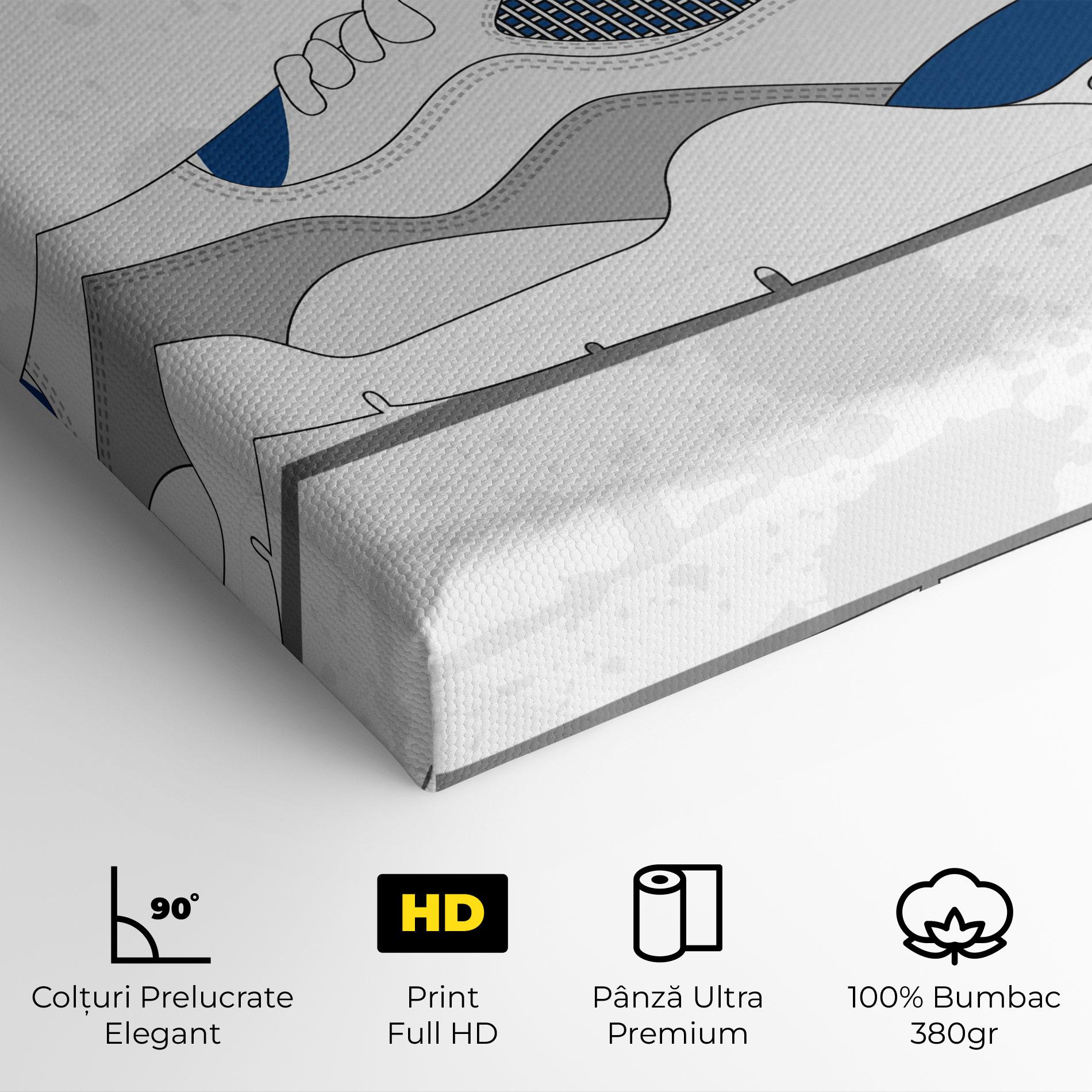 Tablou Canvas Blue Grey Sneakers mockup 4