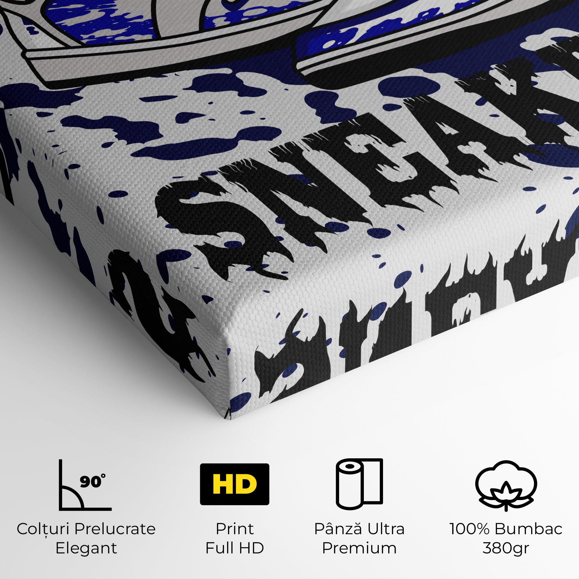 Tablou Canvas Dark Blue Sneakers mockup 4