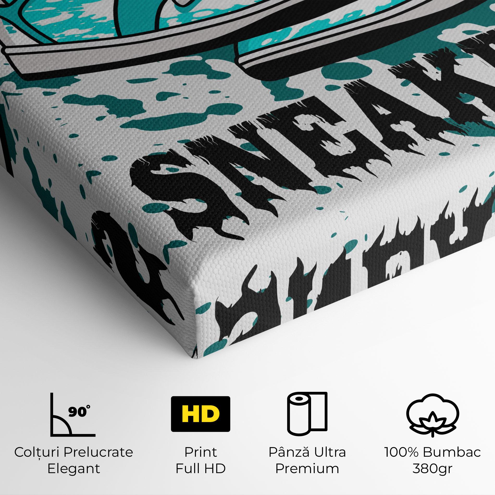 Tablou Canvas Light Blue Sneakers mockup 4