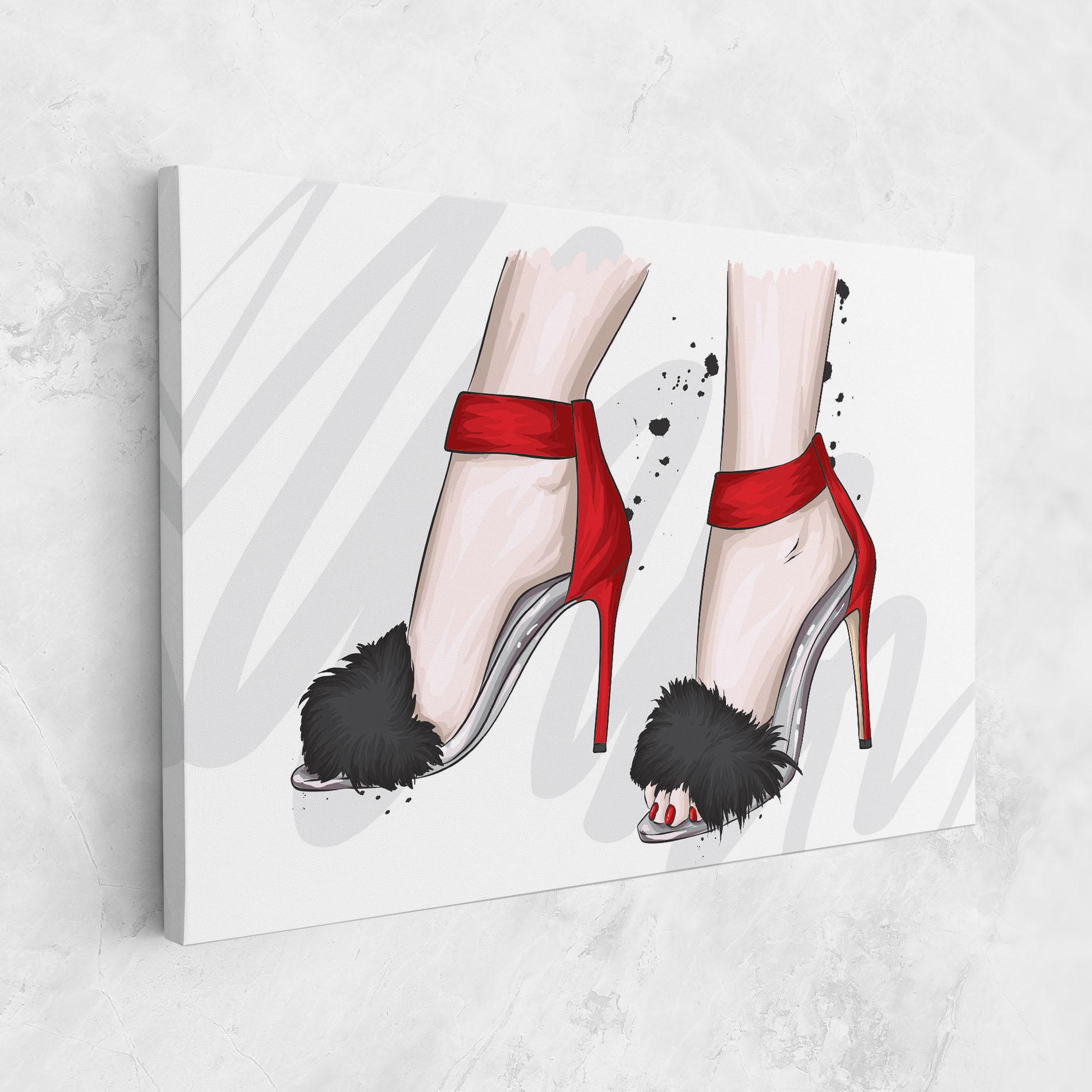 Tablou Canvas Black Red Heels mockup 1