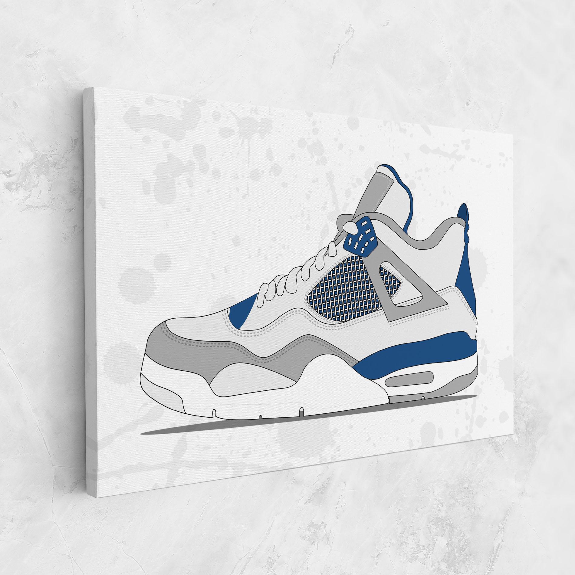 Tablou Canvas Blue Grey Sneakers mockup 1