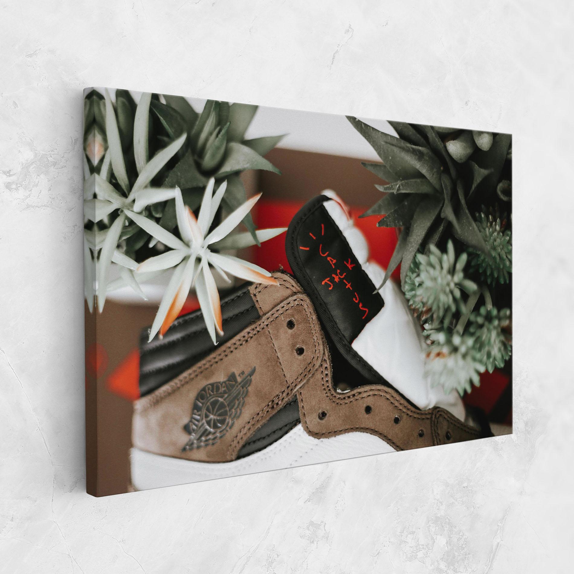 Tablou Canvas Brown Air Jordan mockup 1