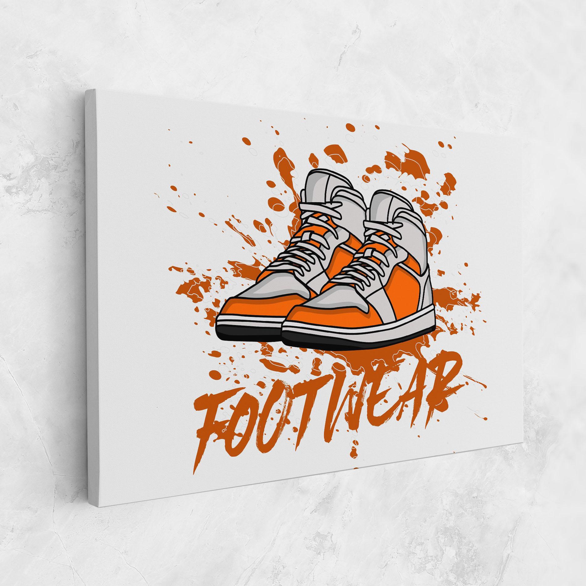 Tablou Canvas Orange Footwear mockup 1