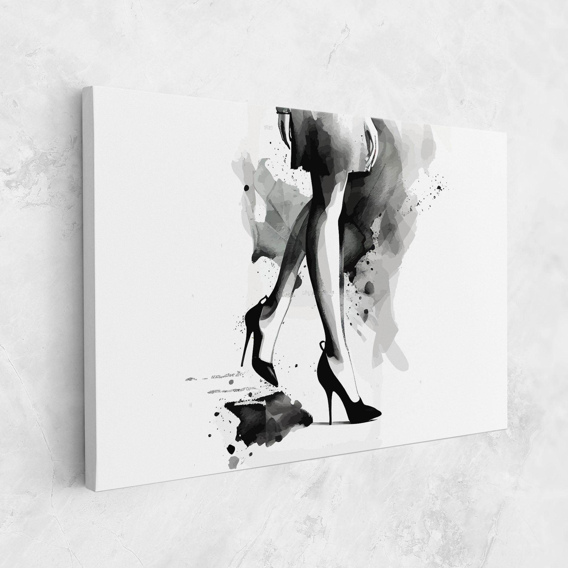 Tablou Canvas Watercolor Shoes mockup 1