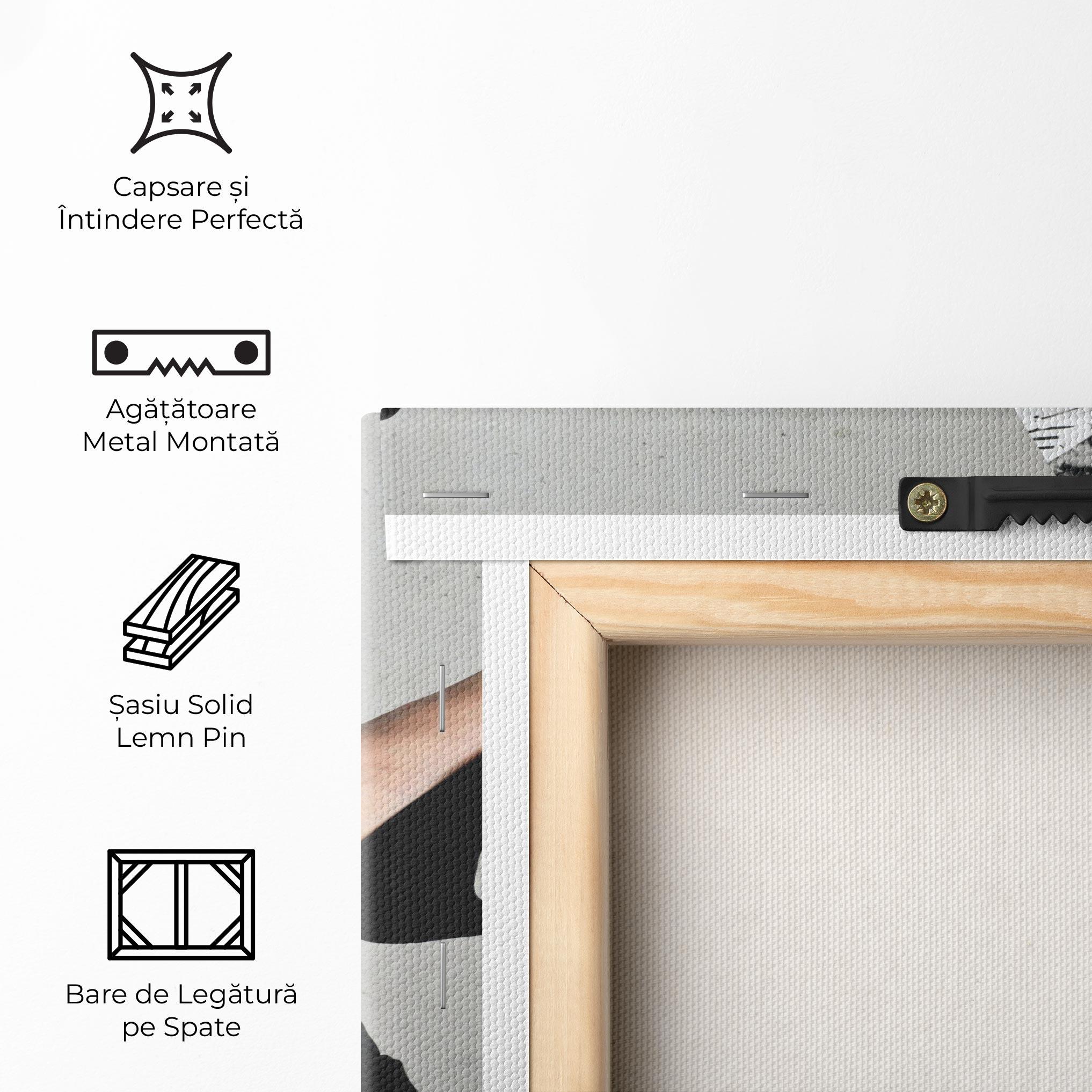 Tablou Canvas Black Shoes Holding Coffee mockup 5