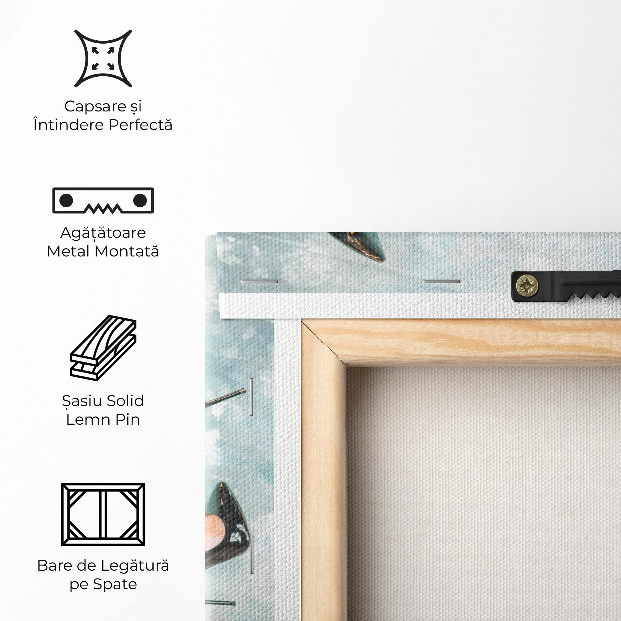 Tablou Canvas Black Shoes On Chair mockup 5