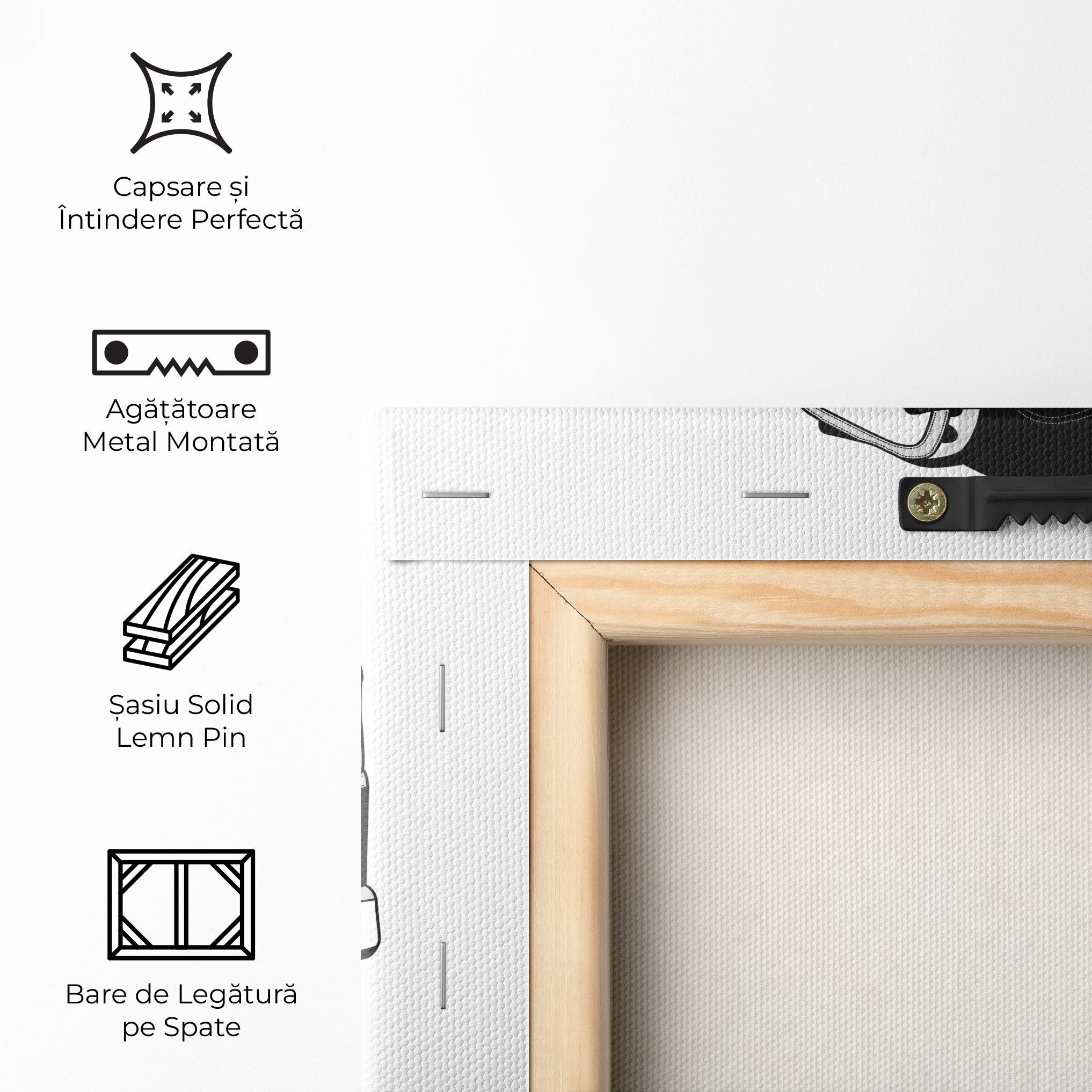 Tablou Canvas Black White Shoes mockup 5