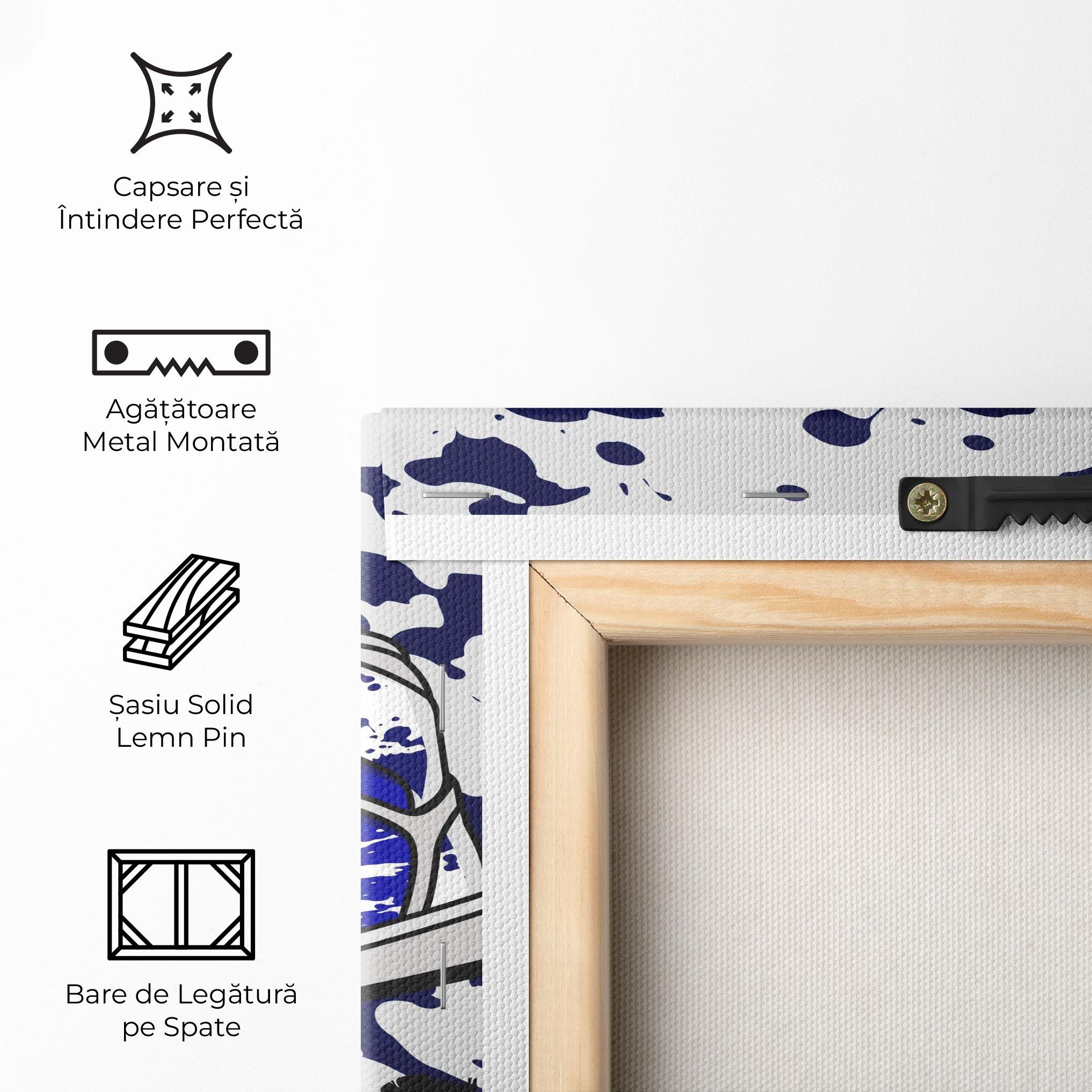 Tablou Canvas Dark Blue Sneakers mockup 5