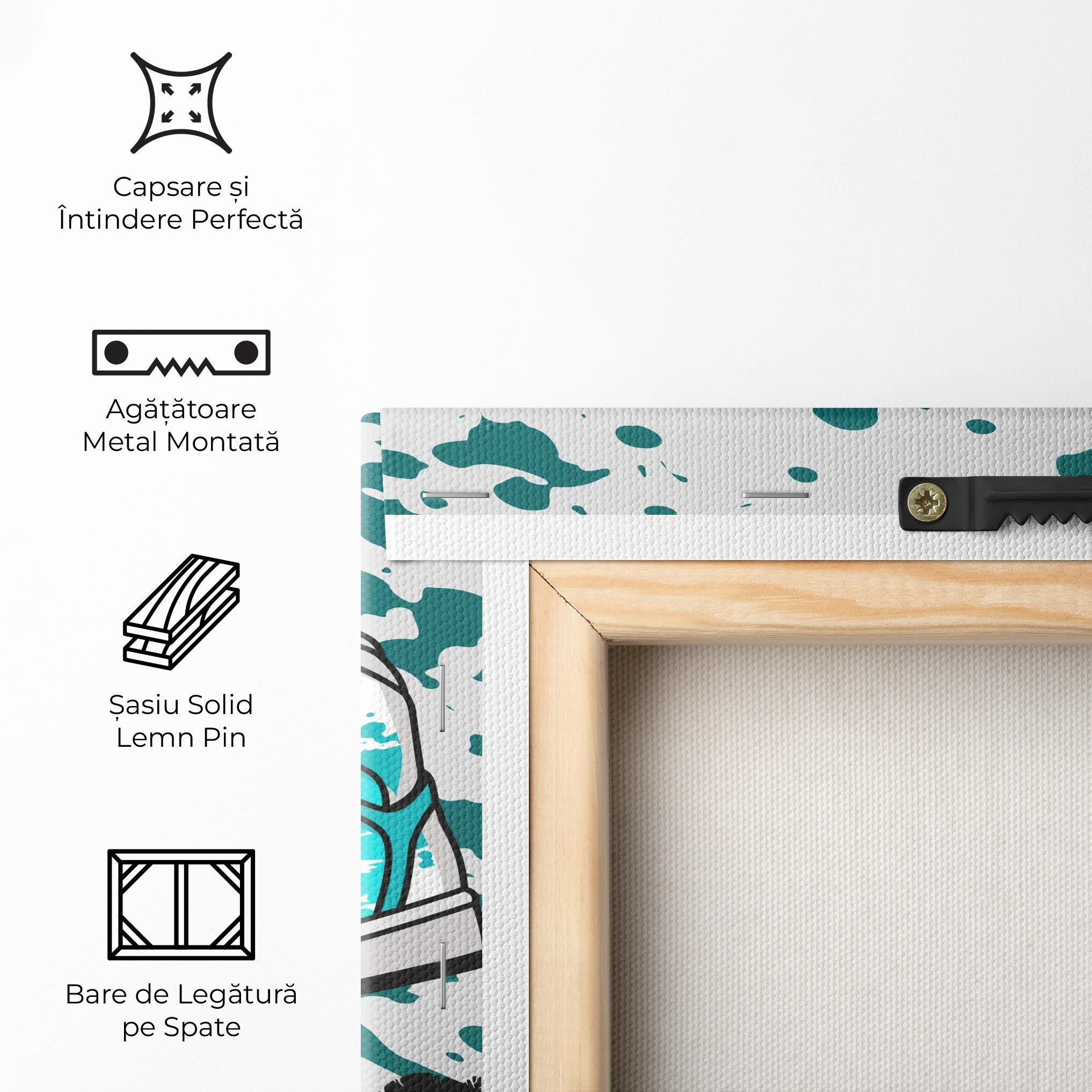 Tablou Canvas Light Blue Sneakers mockup 5