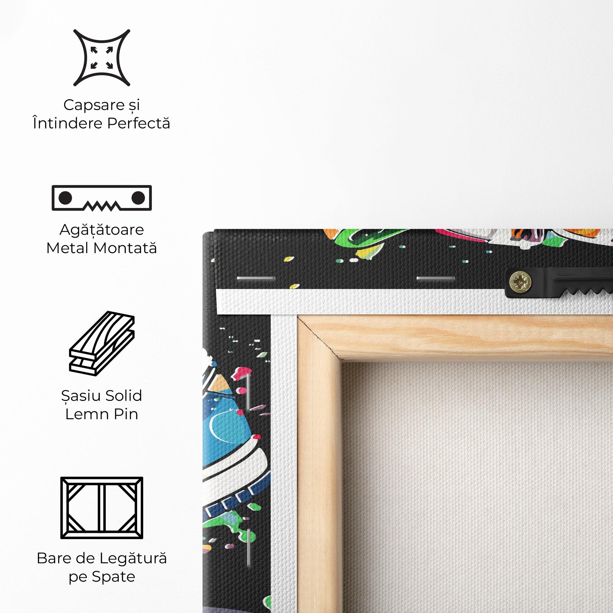 Tablou Canvas Shoes Splash Color mockup 5