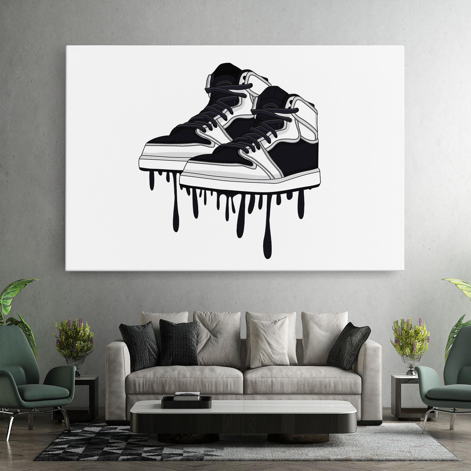 Tablou Canvas Black White Shoes mockup 7