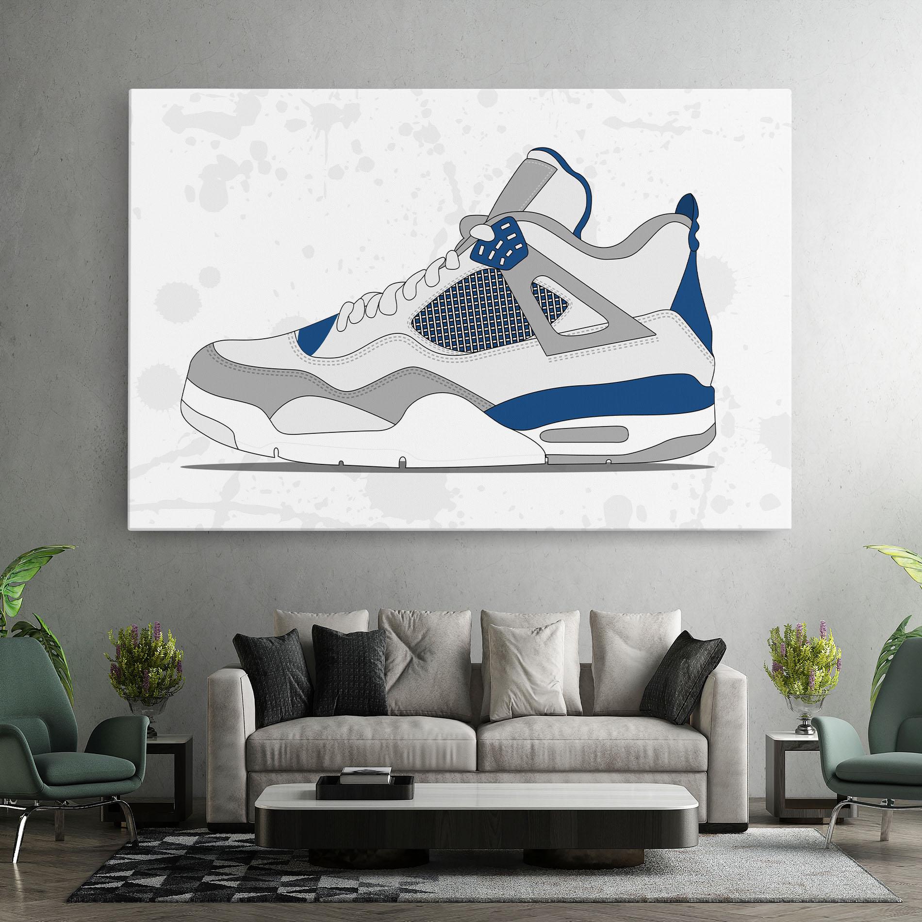 Tablou Canvas Blue Grey Sneakers mockup 7