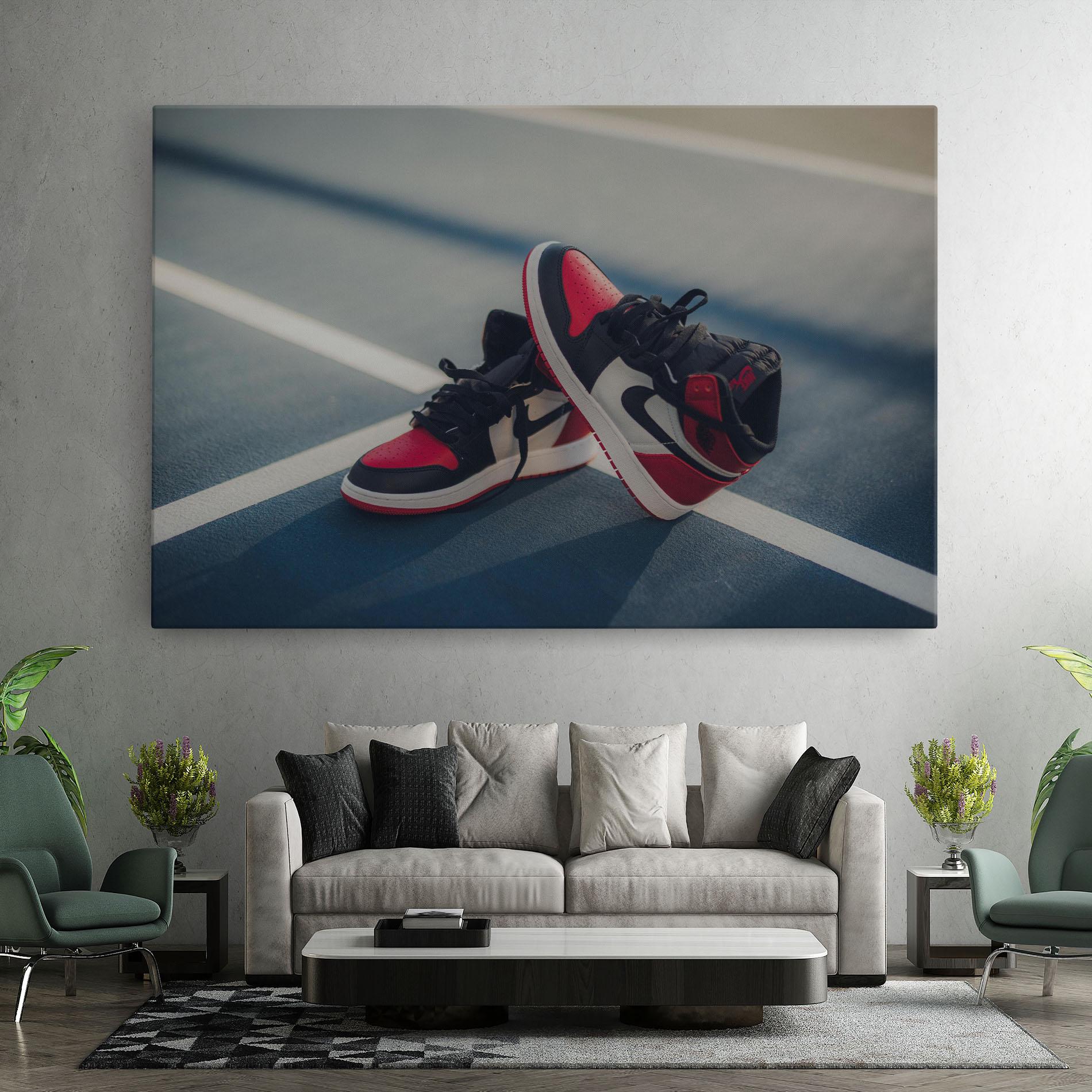 Tablou Canvas Cool Nike Red Jordan Air mockup 7