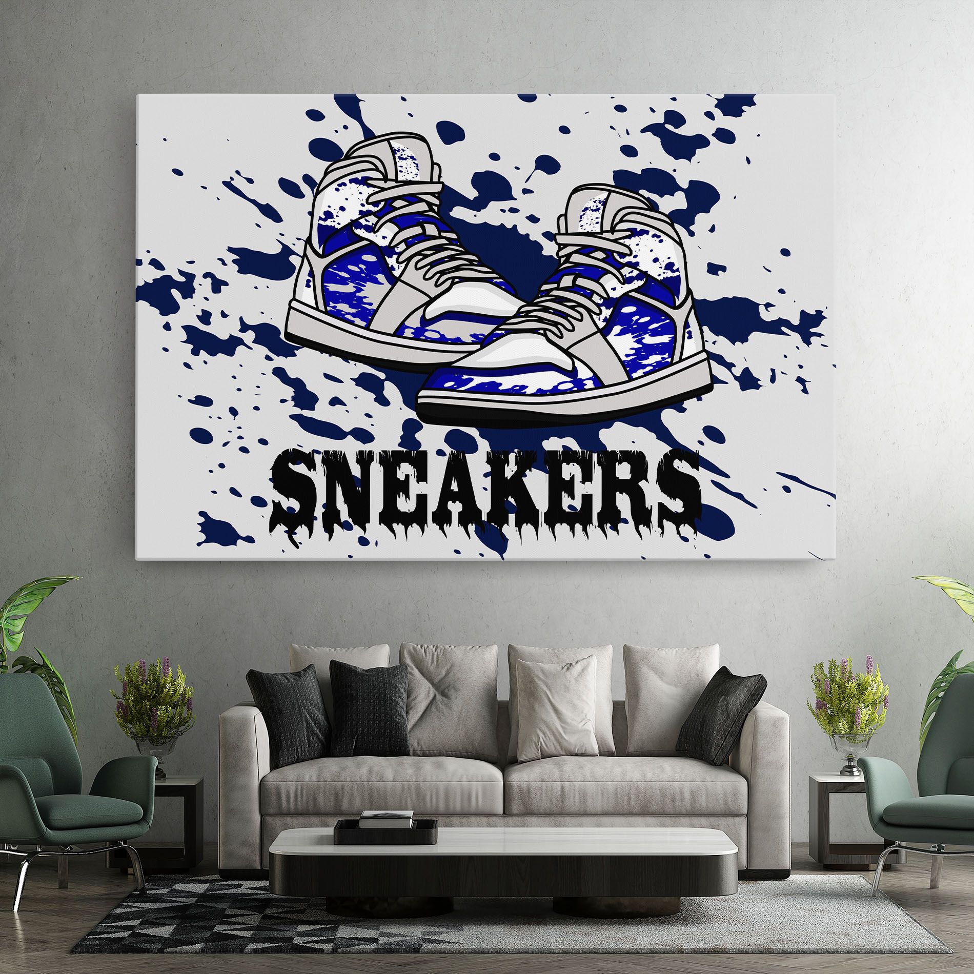 Dark Blue Sneakers mockup 7