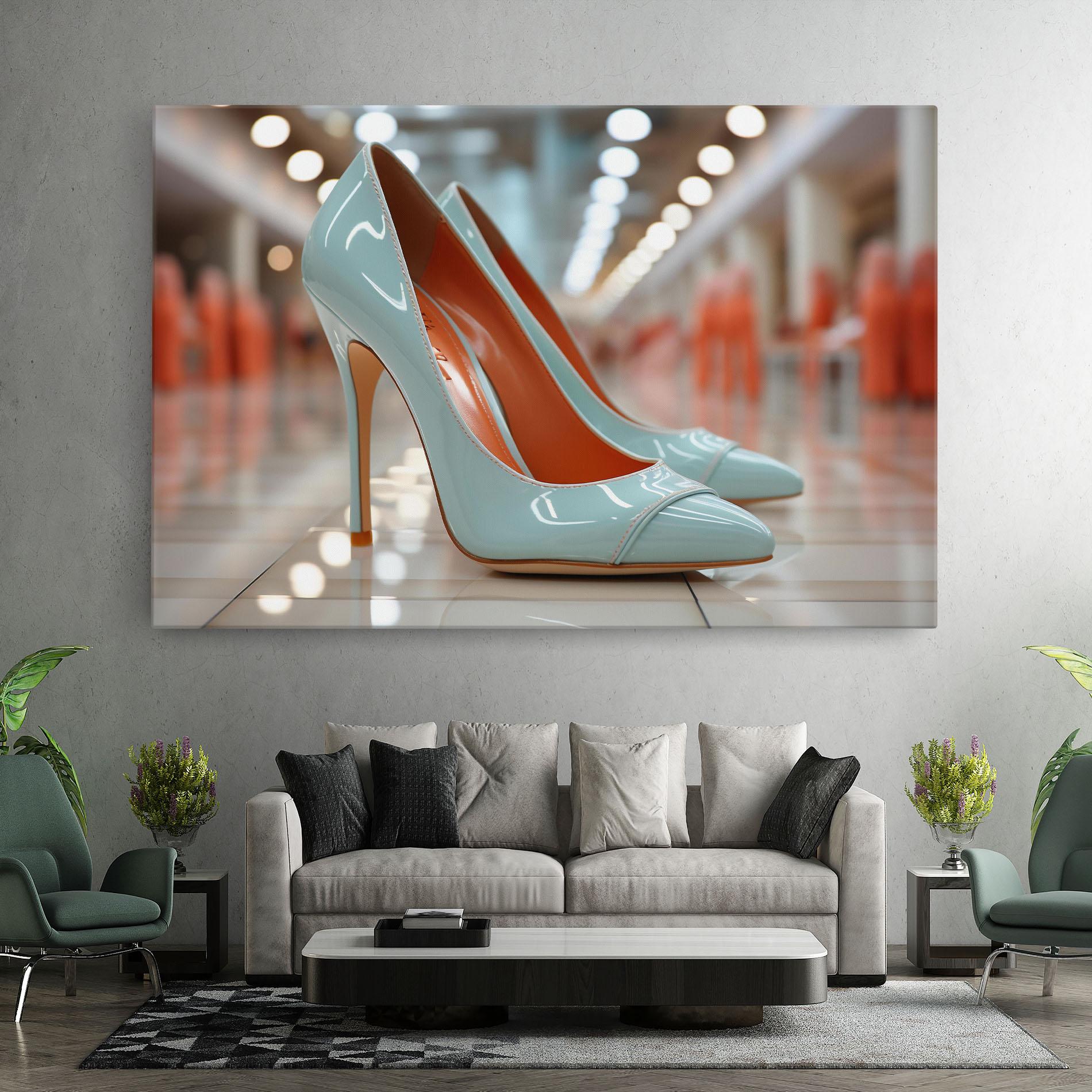 Tablou Canvas Light Blue Heels mockup 7