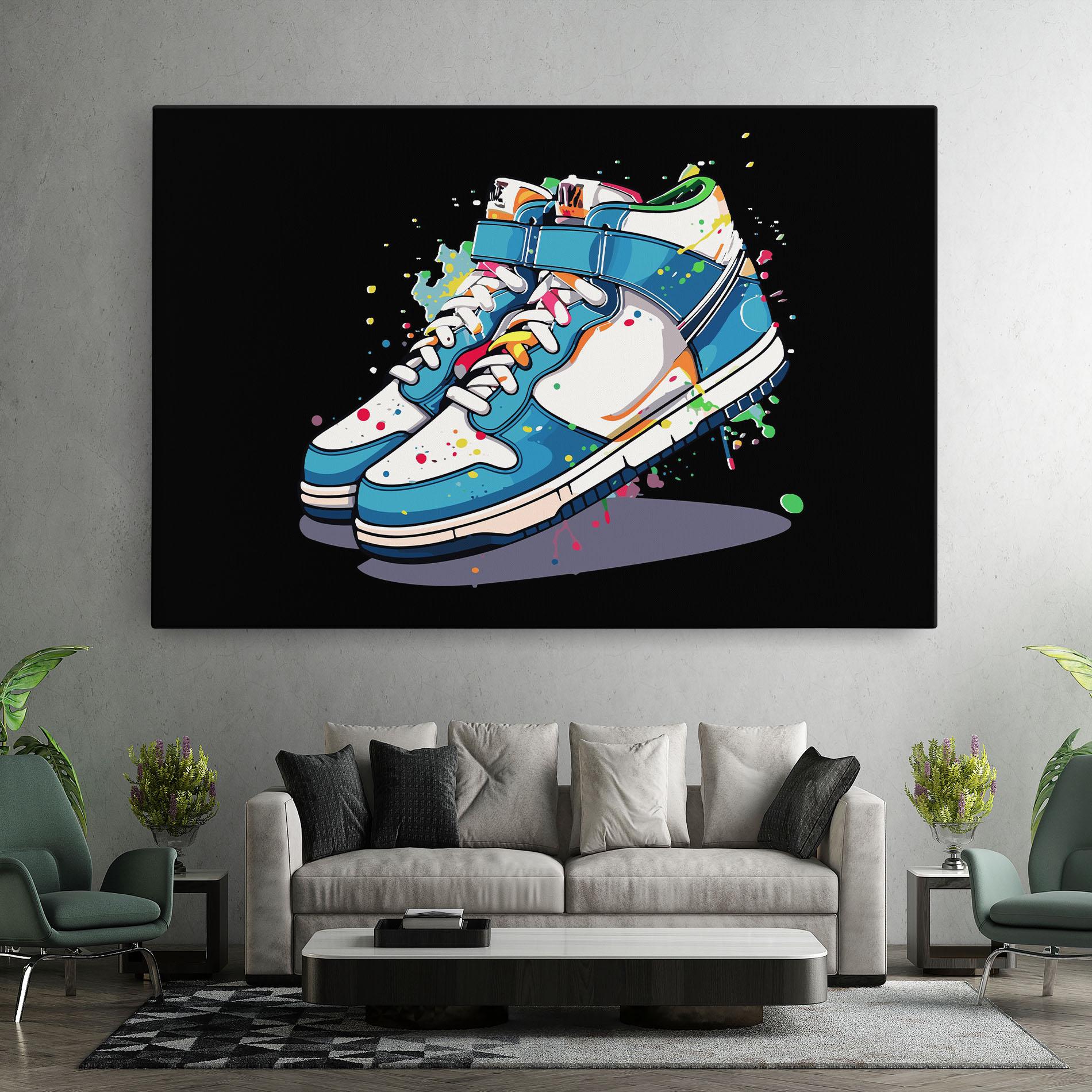 Tablou Canvas Shoes Splash Color mockup 7