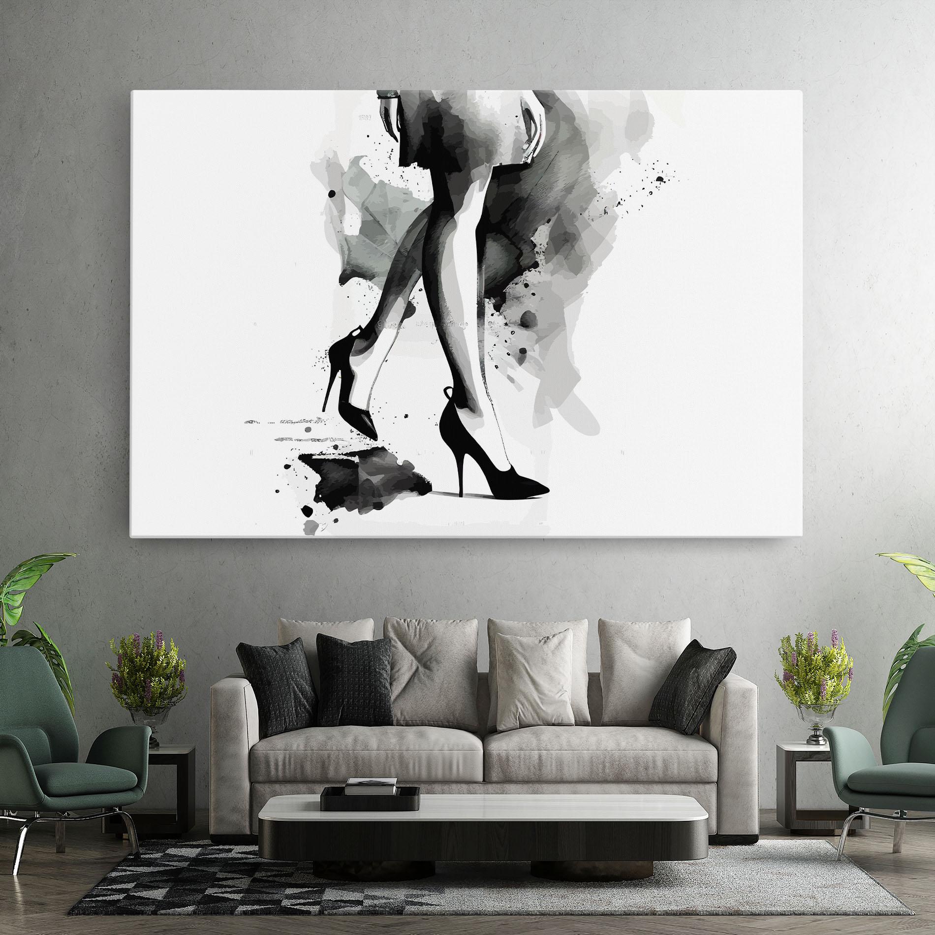 Tablou Canvas Watercolor Shoes mockup 7