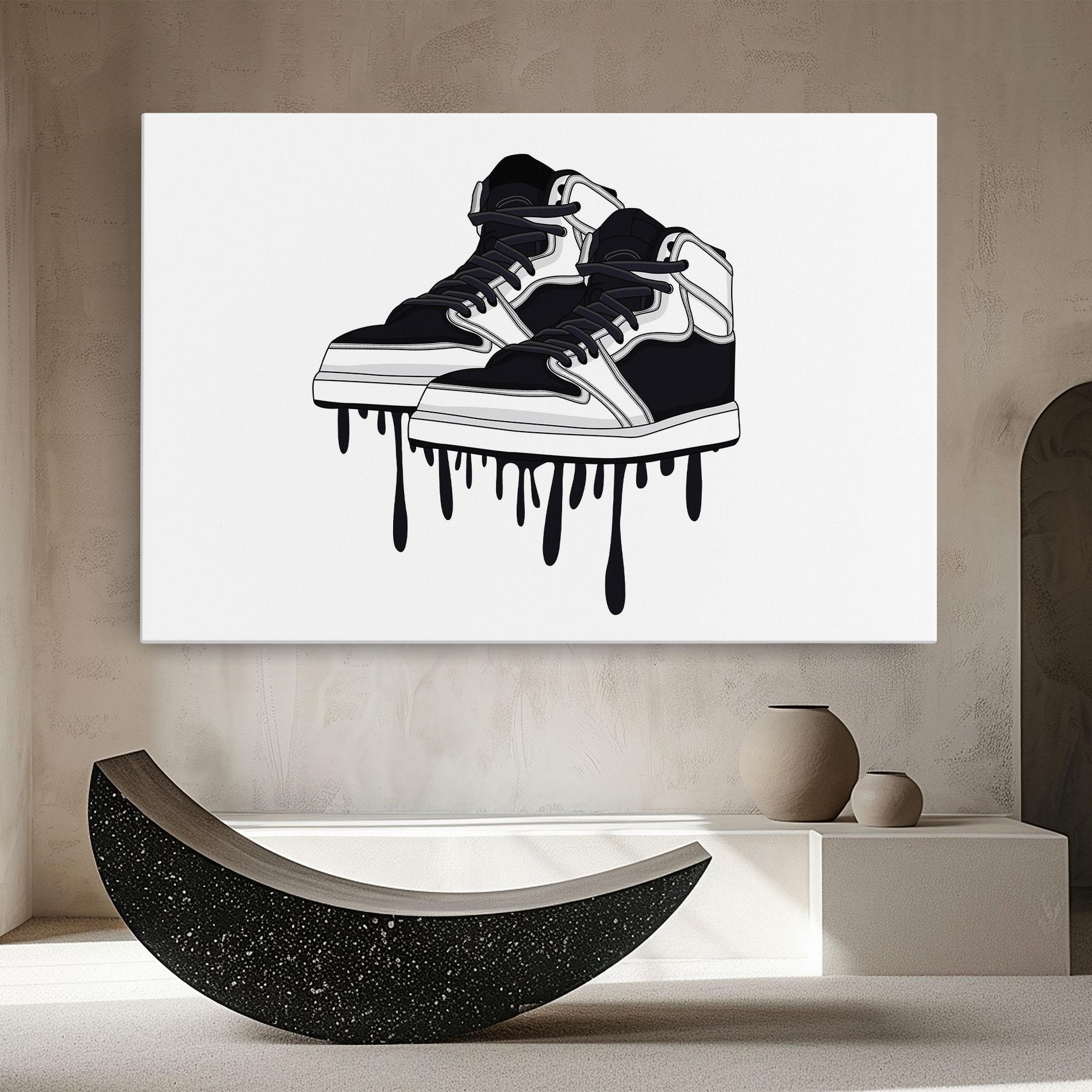 Tablou Canvas Black White Shoes mockup 8