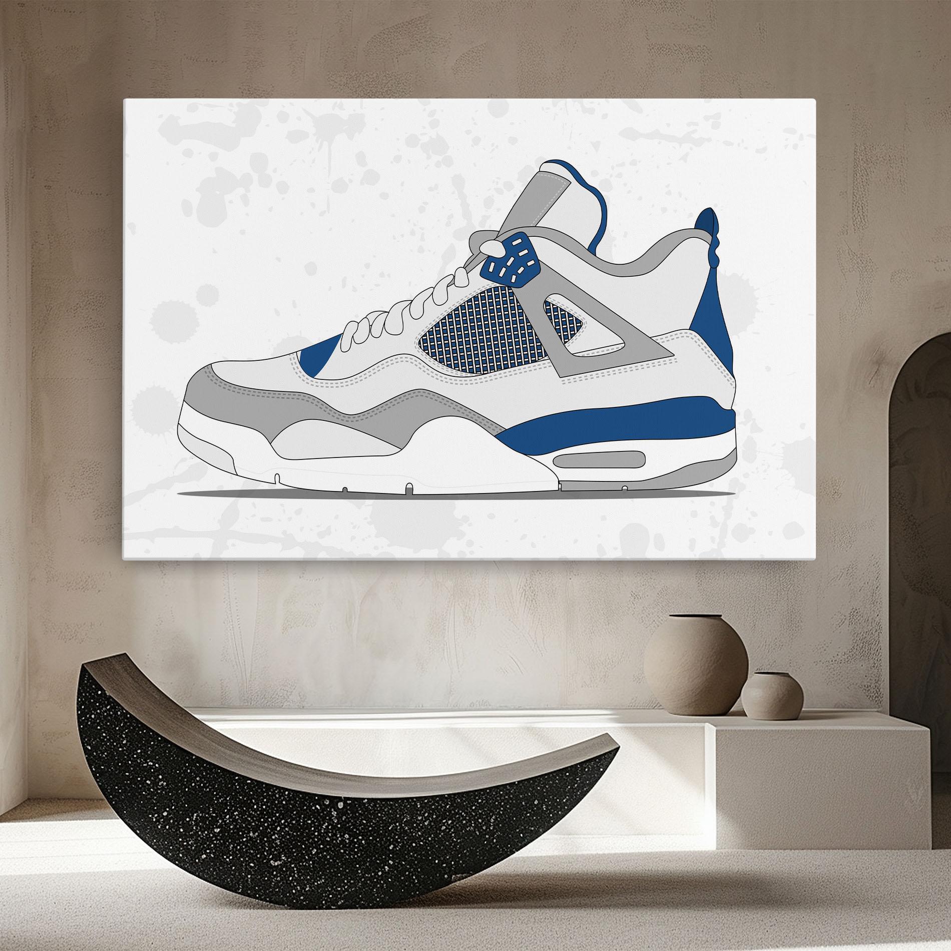 Tablou Canvas Blue Grey Sneakers mockup 8