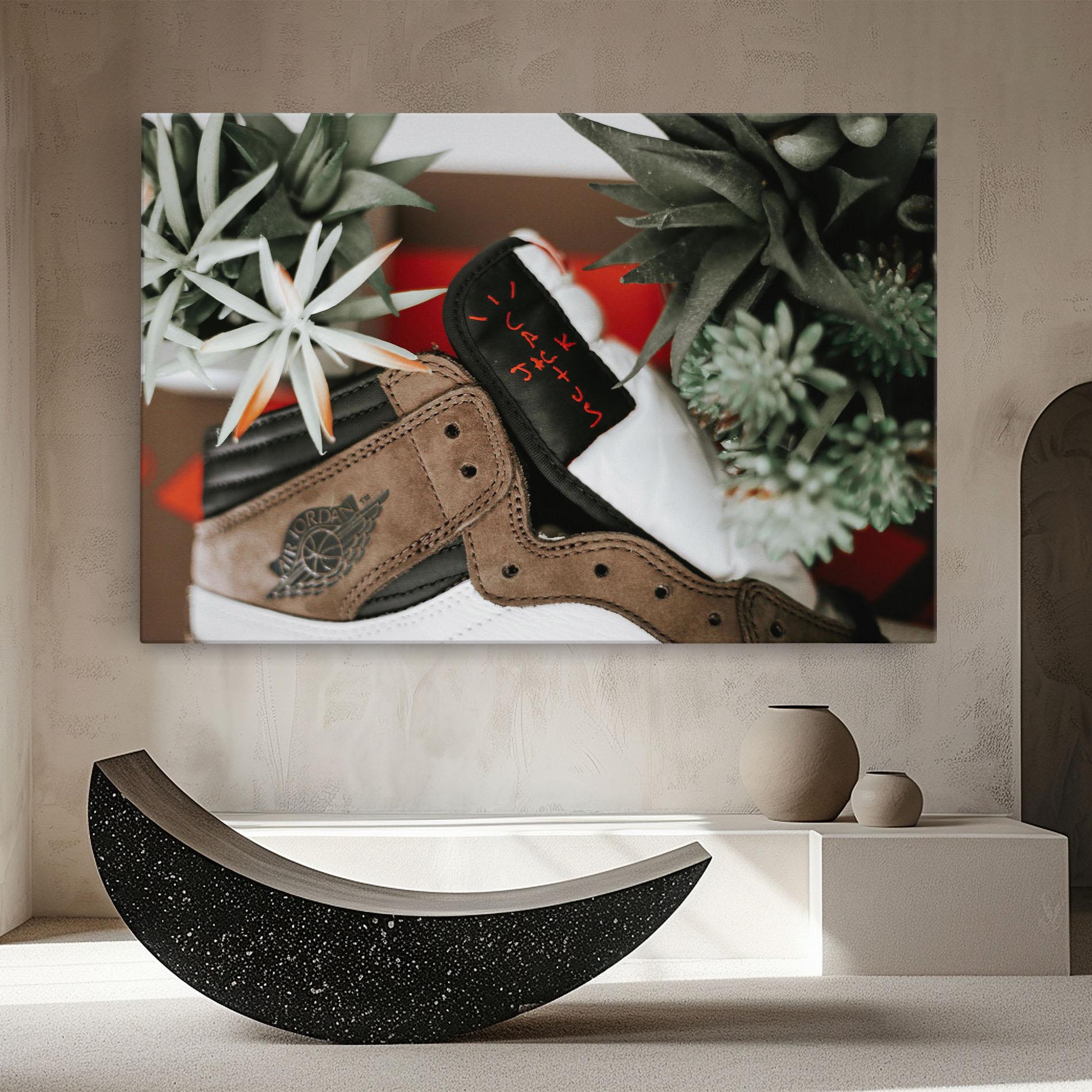 Tablou Canvas Brown Air Jordan mockup 8