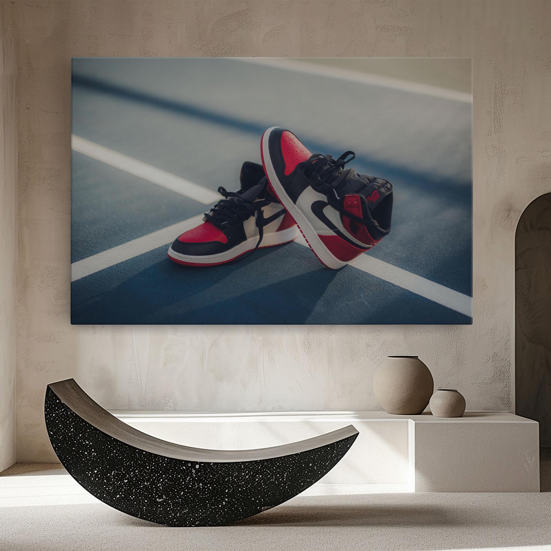 Tablou Canvas Cool Nike Red Jordan Air mockup 8