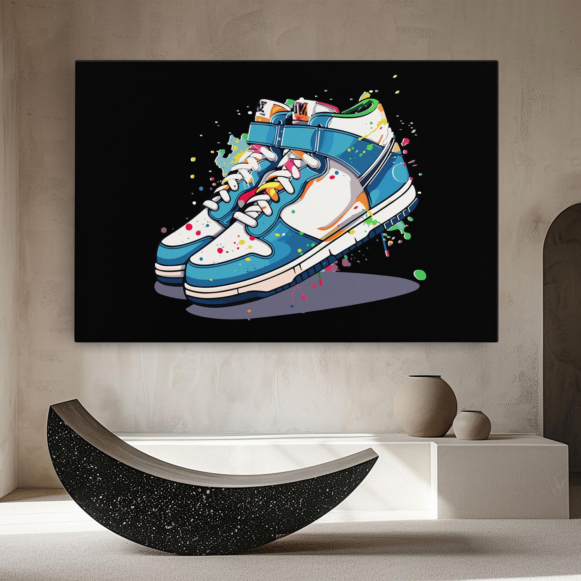 Tablou Canvas Shoes Splash Color mockup 8