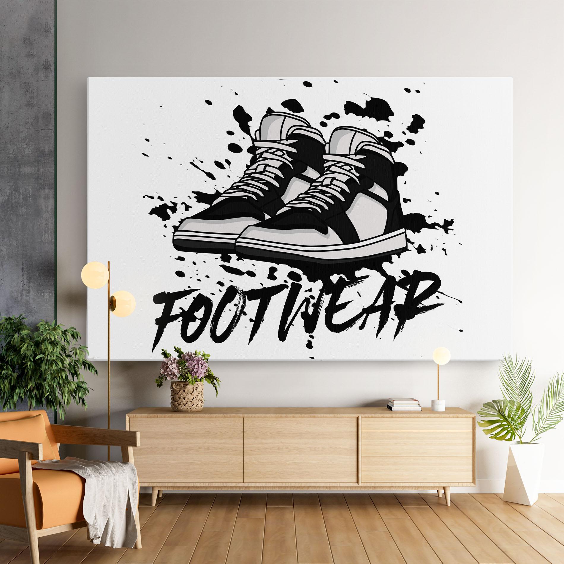 Tablou Canvas Black Footwear mockup 9