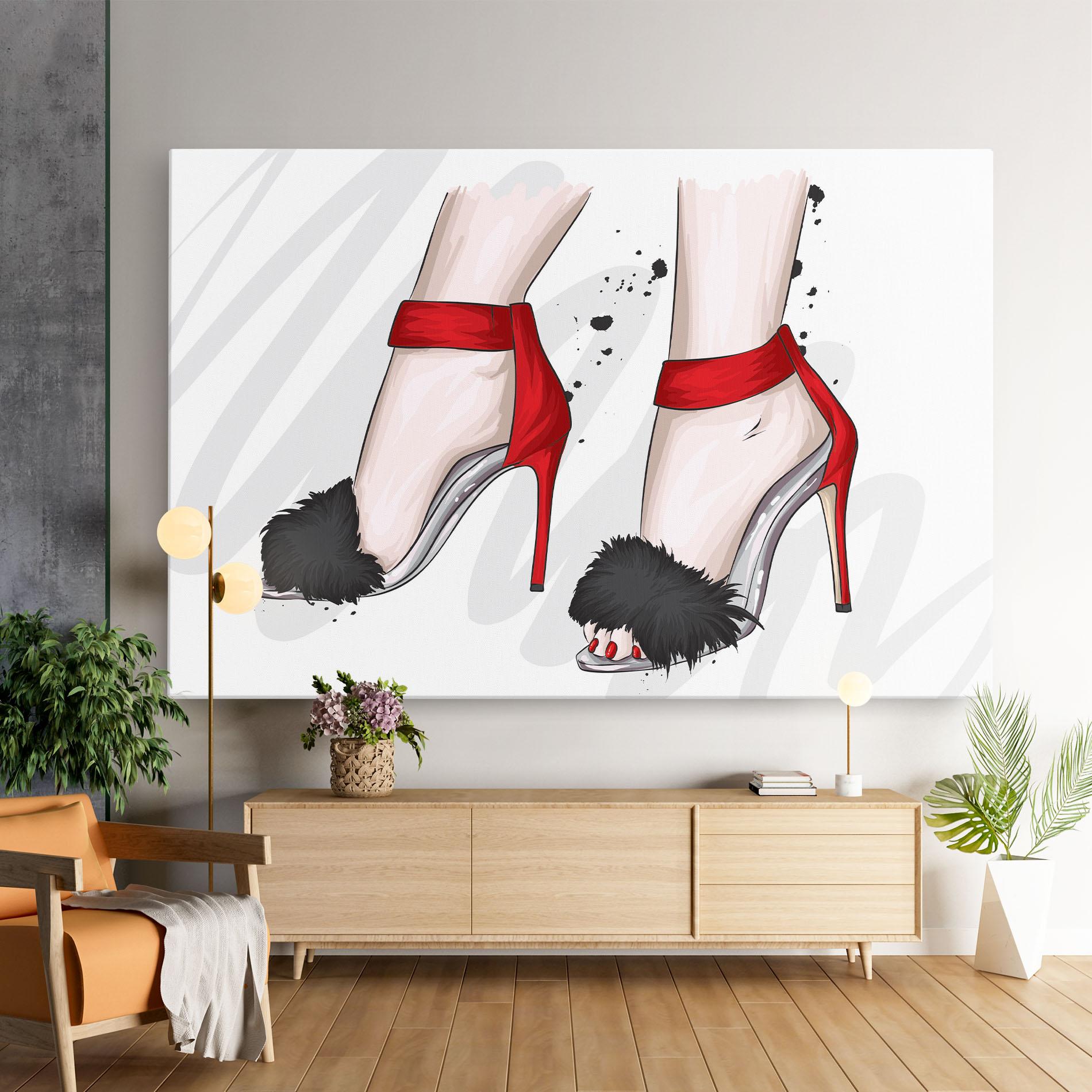 Tablou Canvas Black Red Heels mockup 9