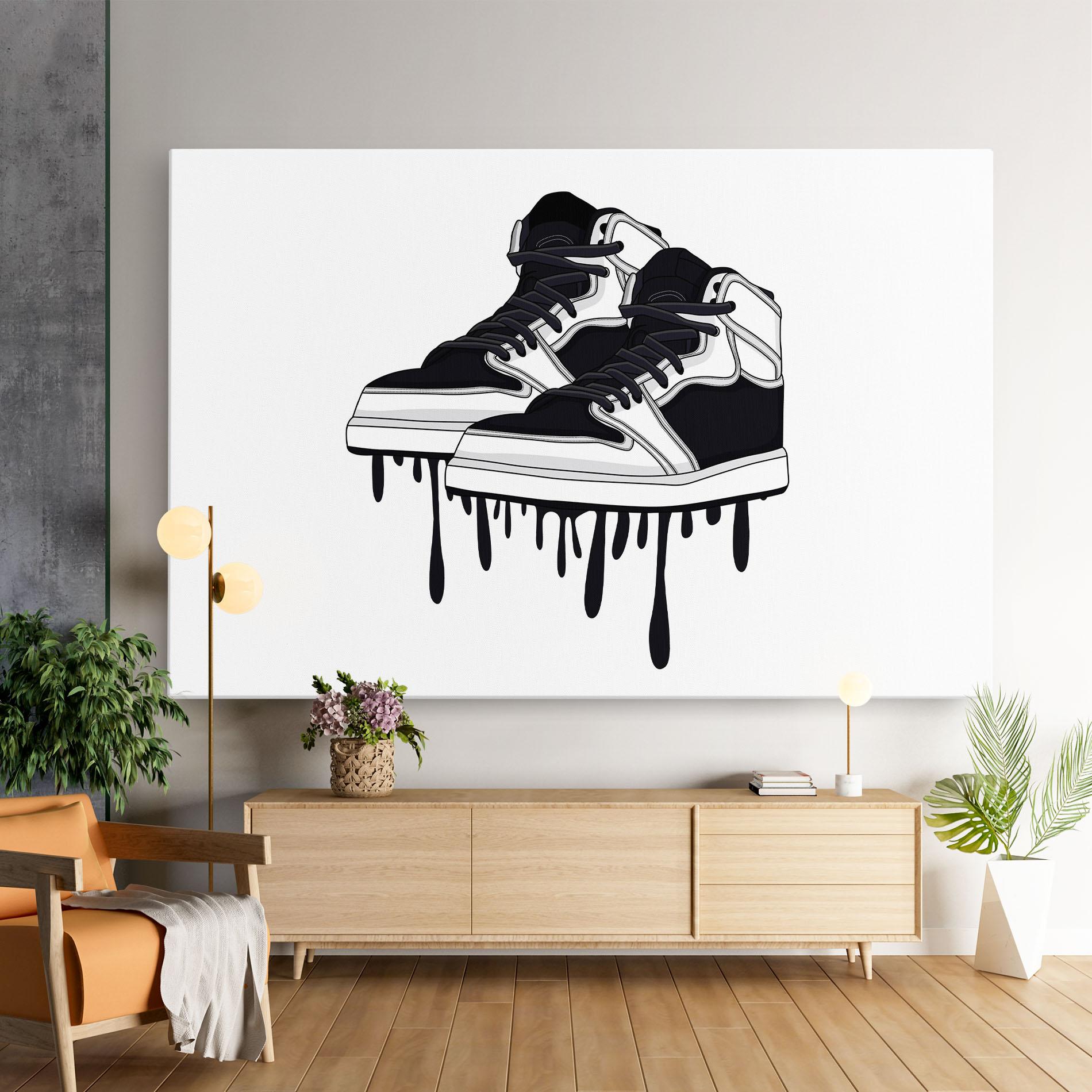 Tablou Canvas Black White Shoes mockup 9