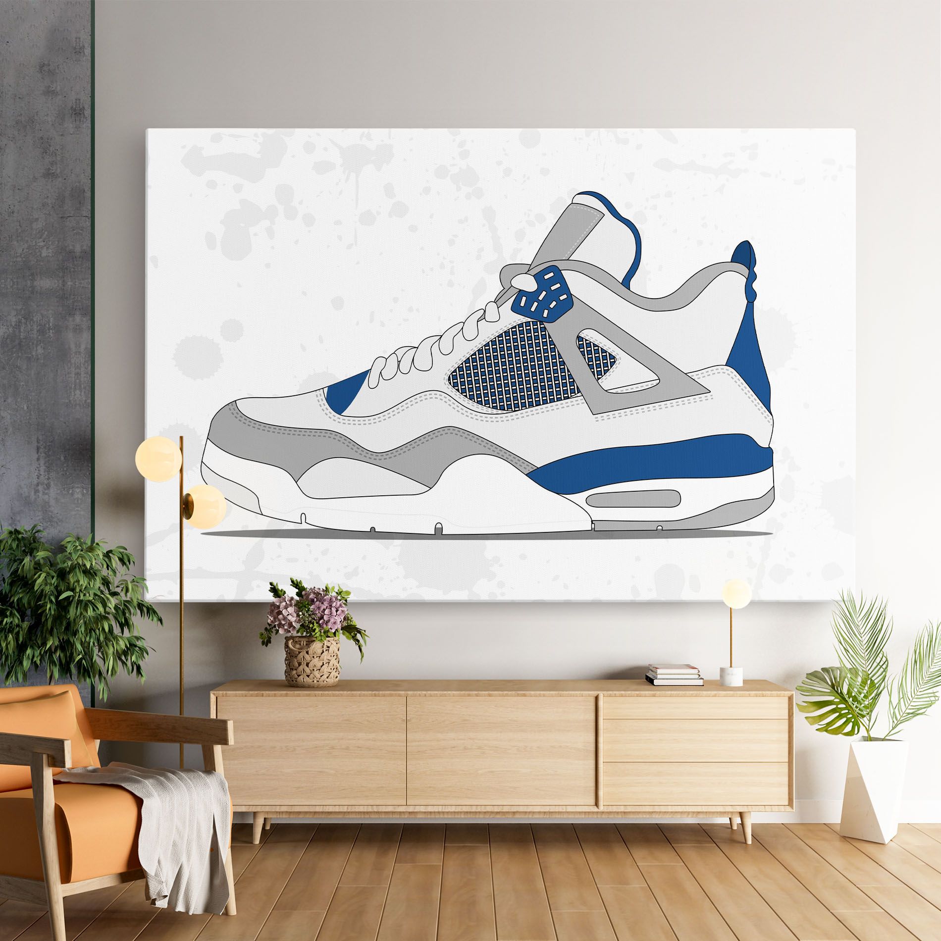 Blue Grey Sneakers mockup 9