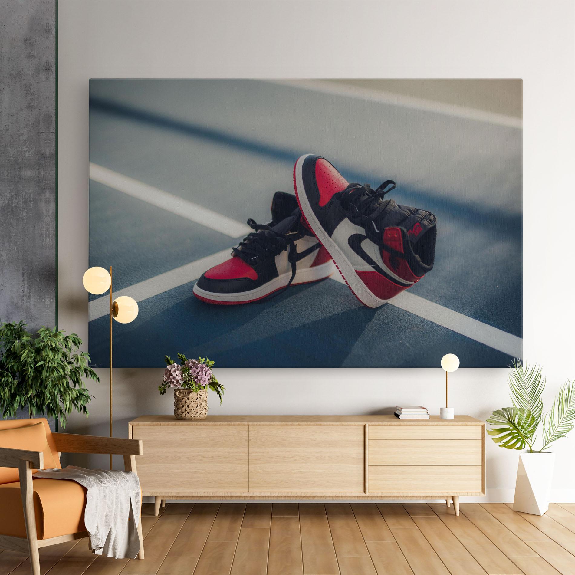 Tablou Canvas Cool Nike Red Jordan Air mockup 9