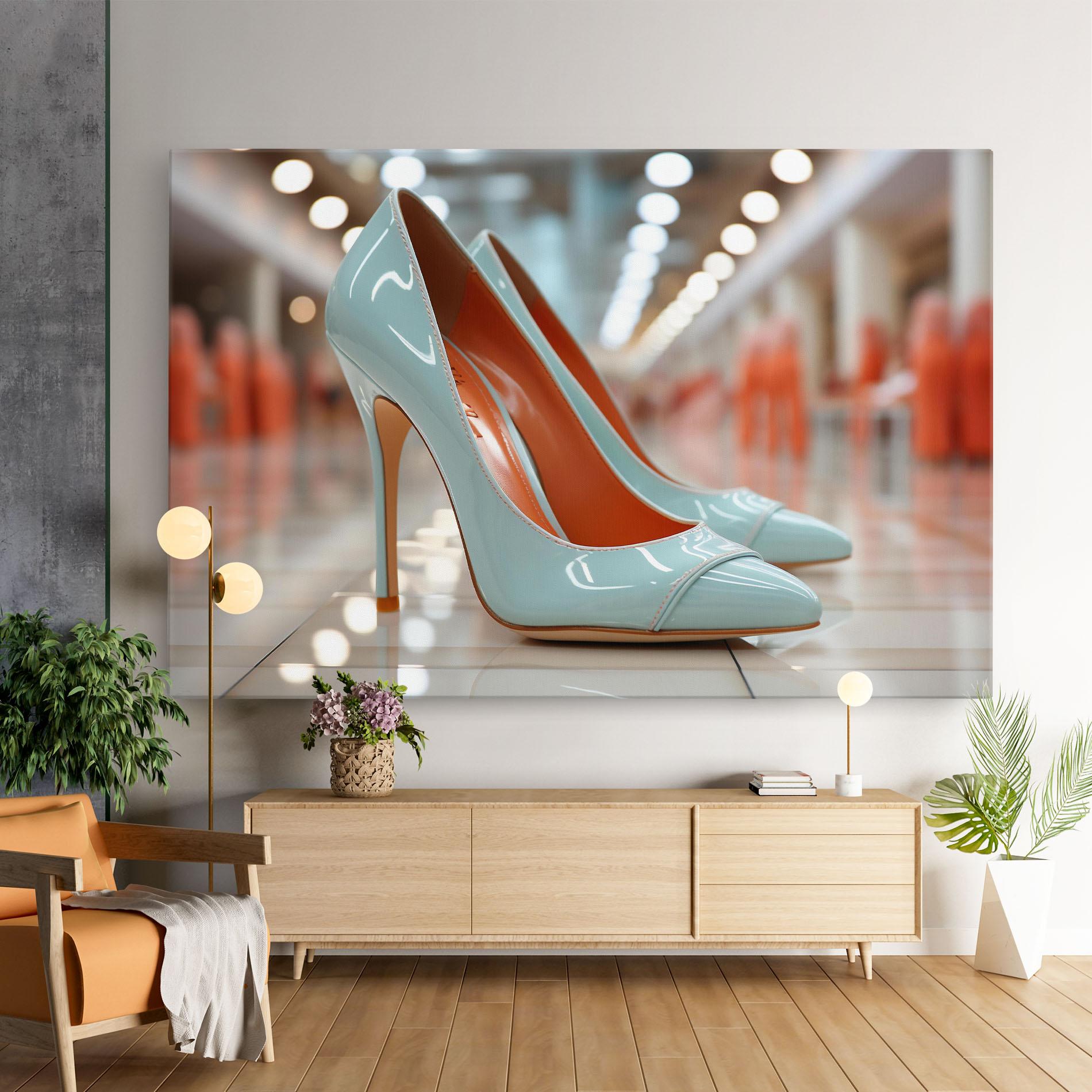 Tablou Canvas Light Blue Heels mockup 9