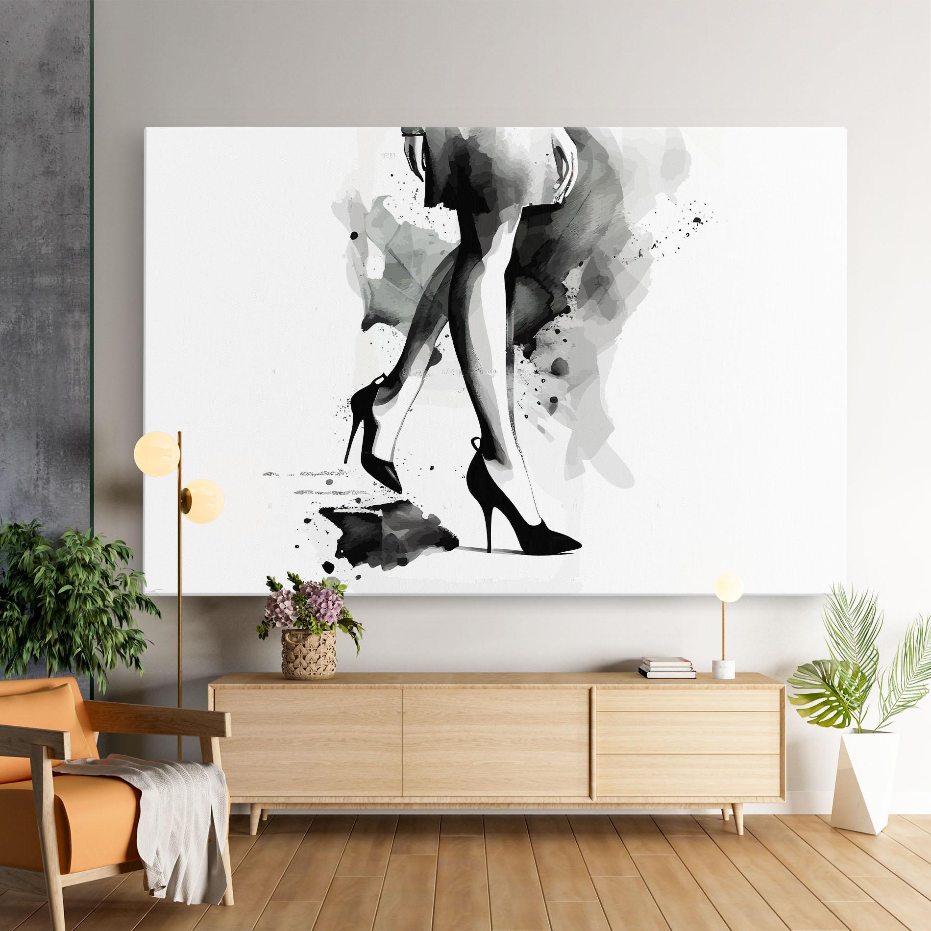 Tablou Canvas Watercolor Shoes mockup 9