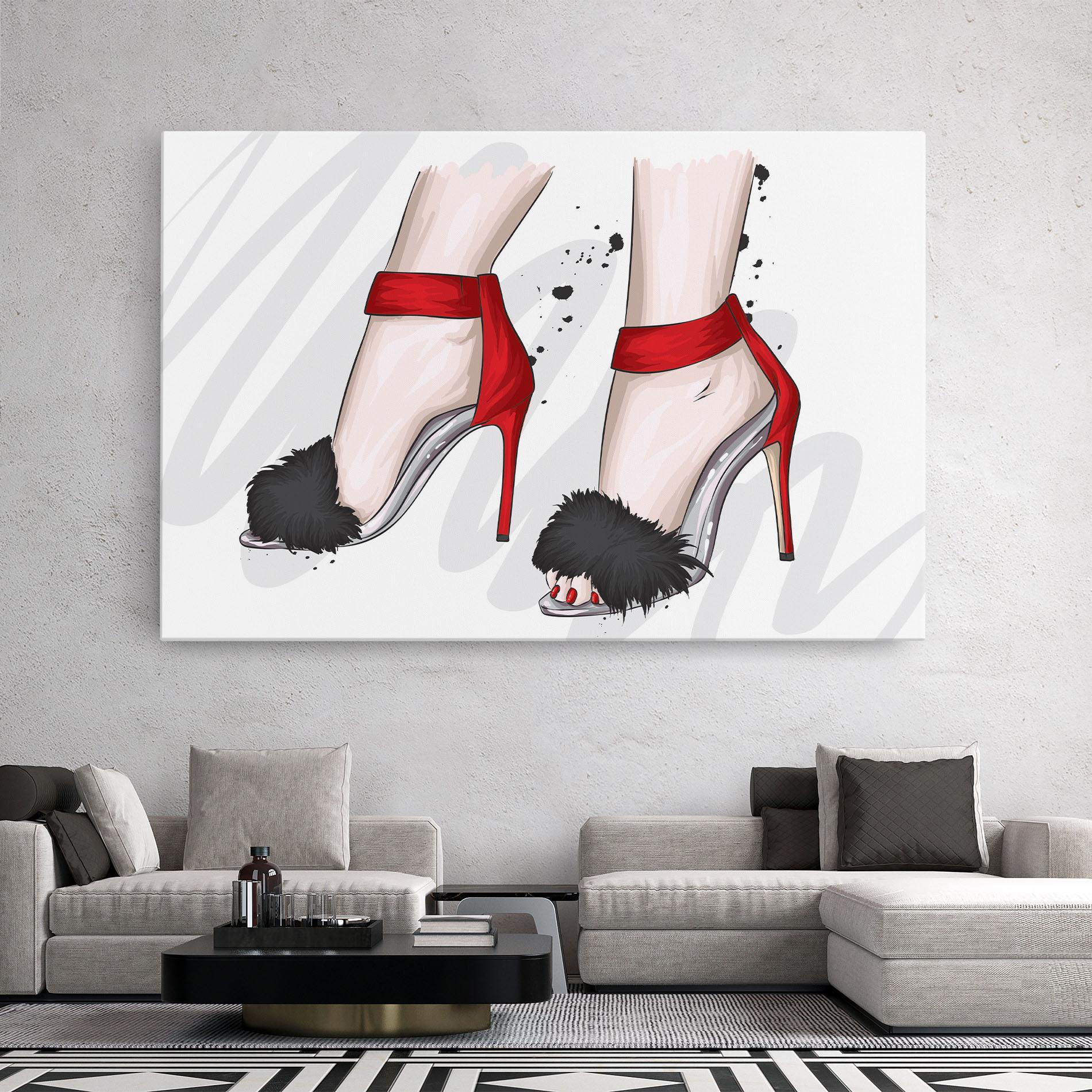 Tablou Canvas Black Red Heels mockup 2