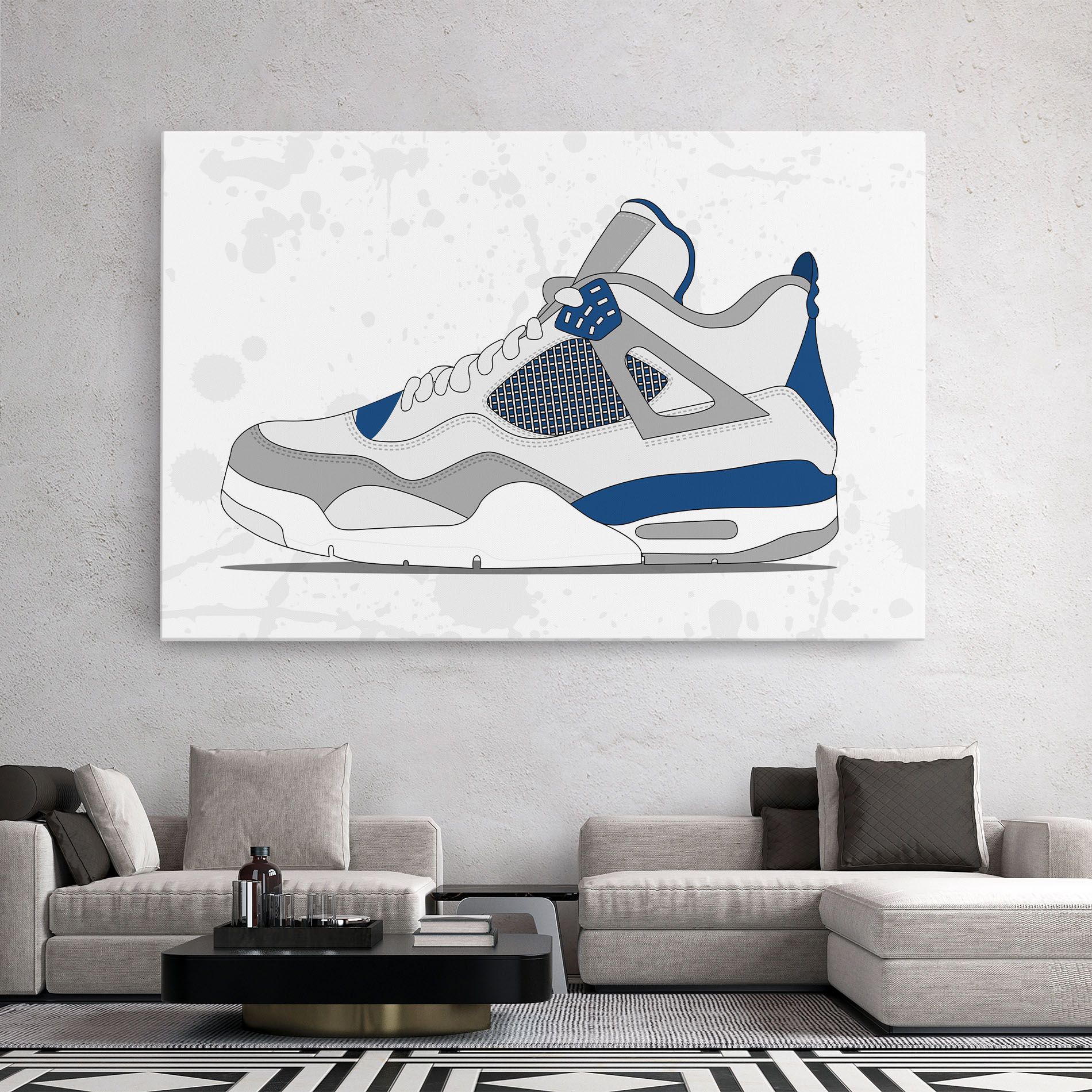 Blue Grey Sneakers mockup 2