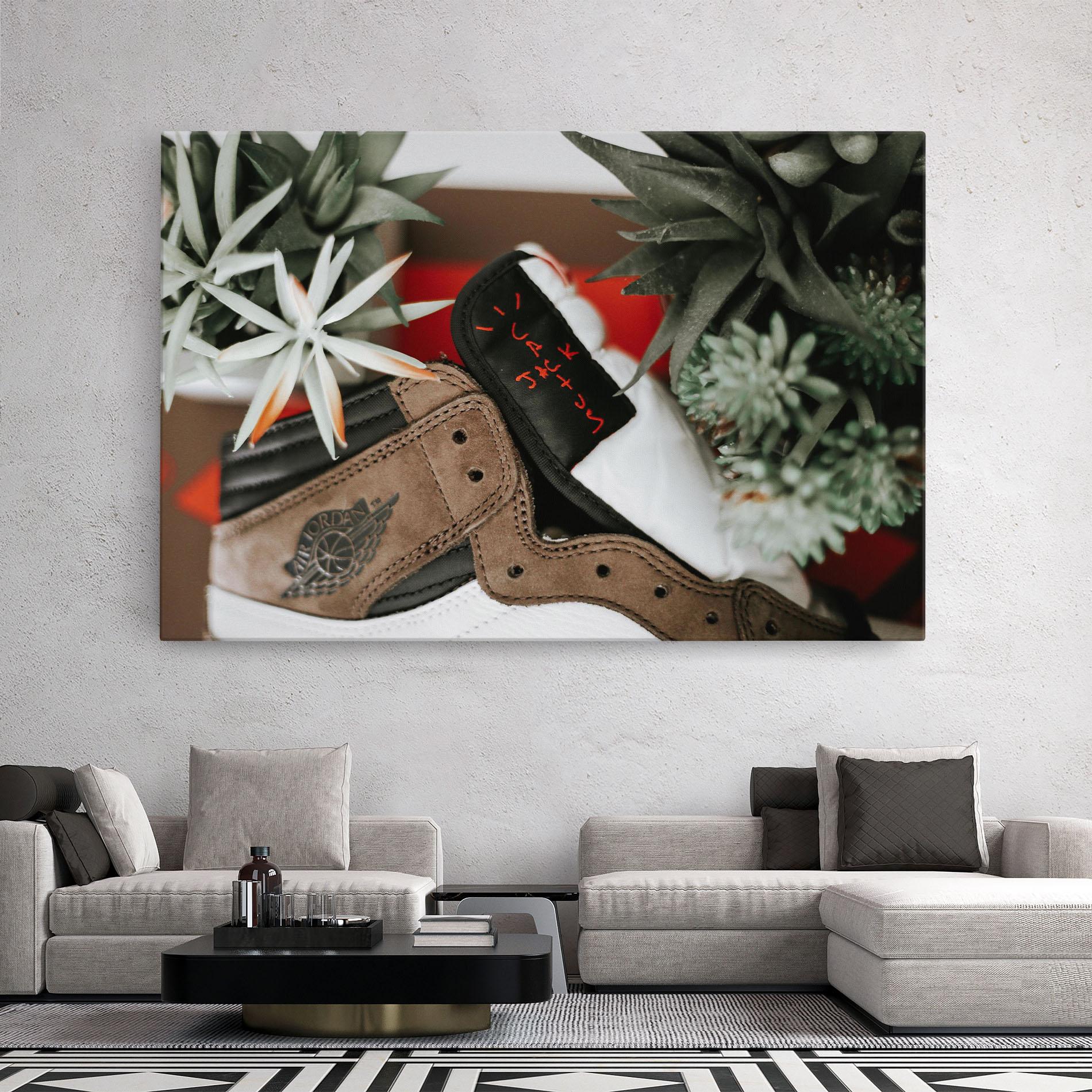Tablou Canvas Brown Air Jordan mockup 2
